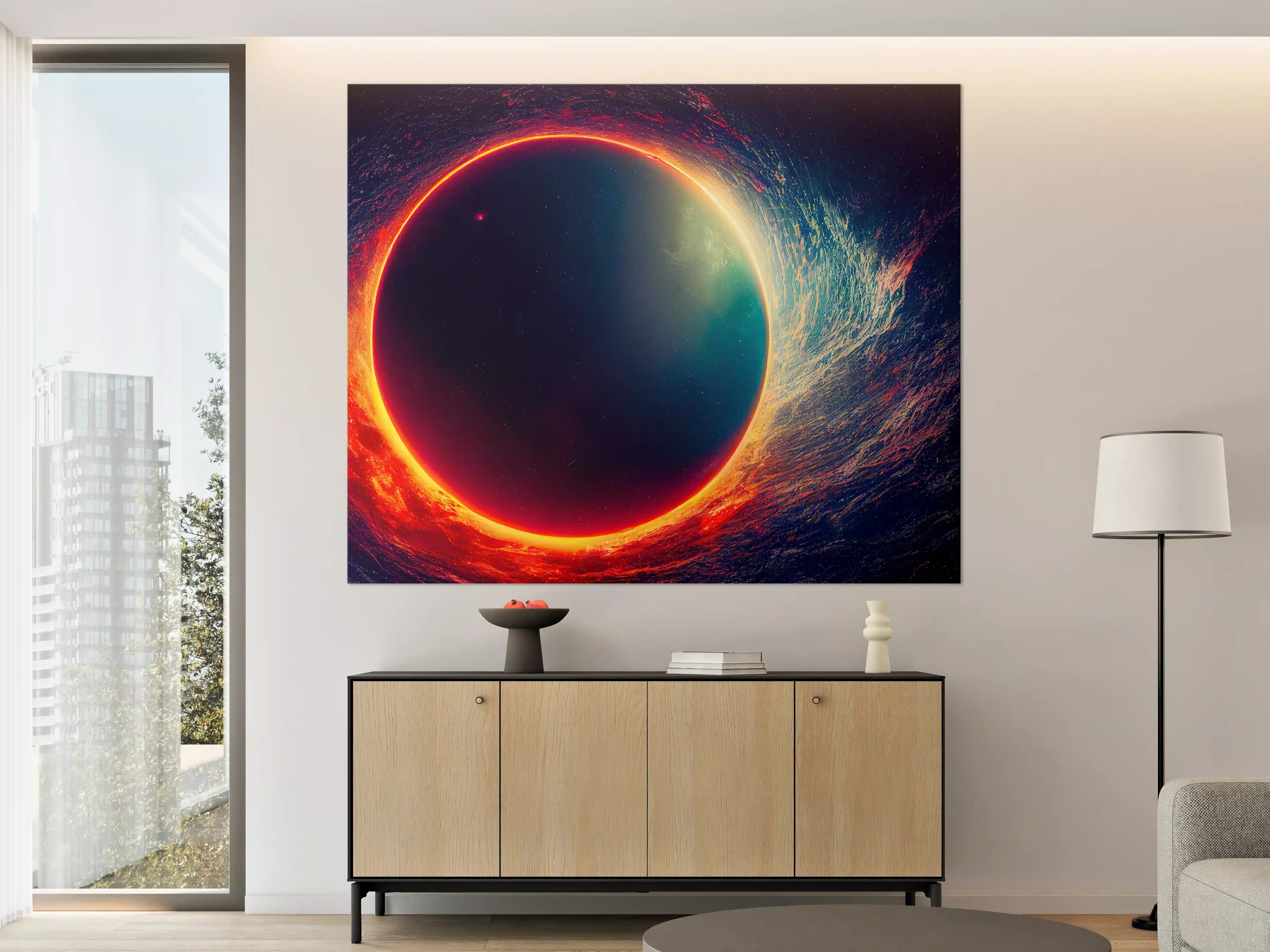 Große Wandbilder - Universumsszene mit Planeten