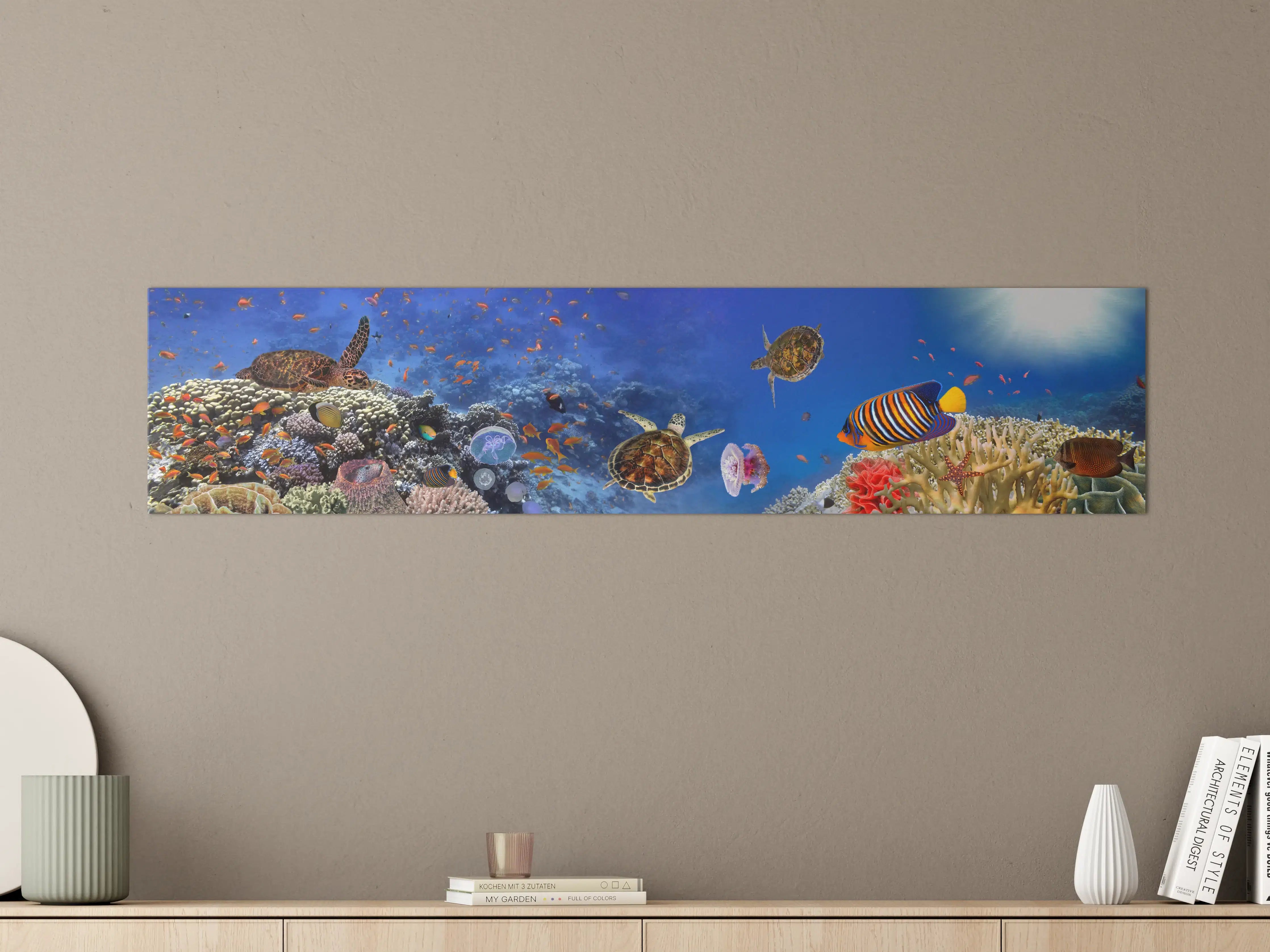 Große Wandbilder - Unterwasserwelt mit bunten Fischen und Korallen