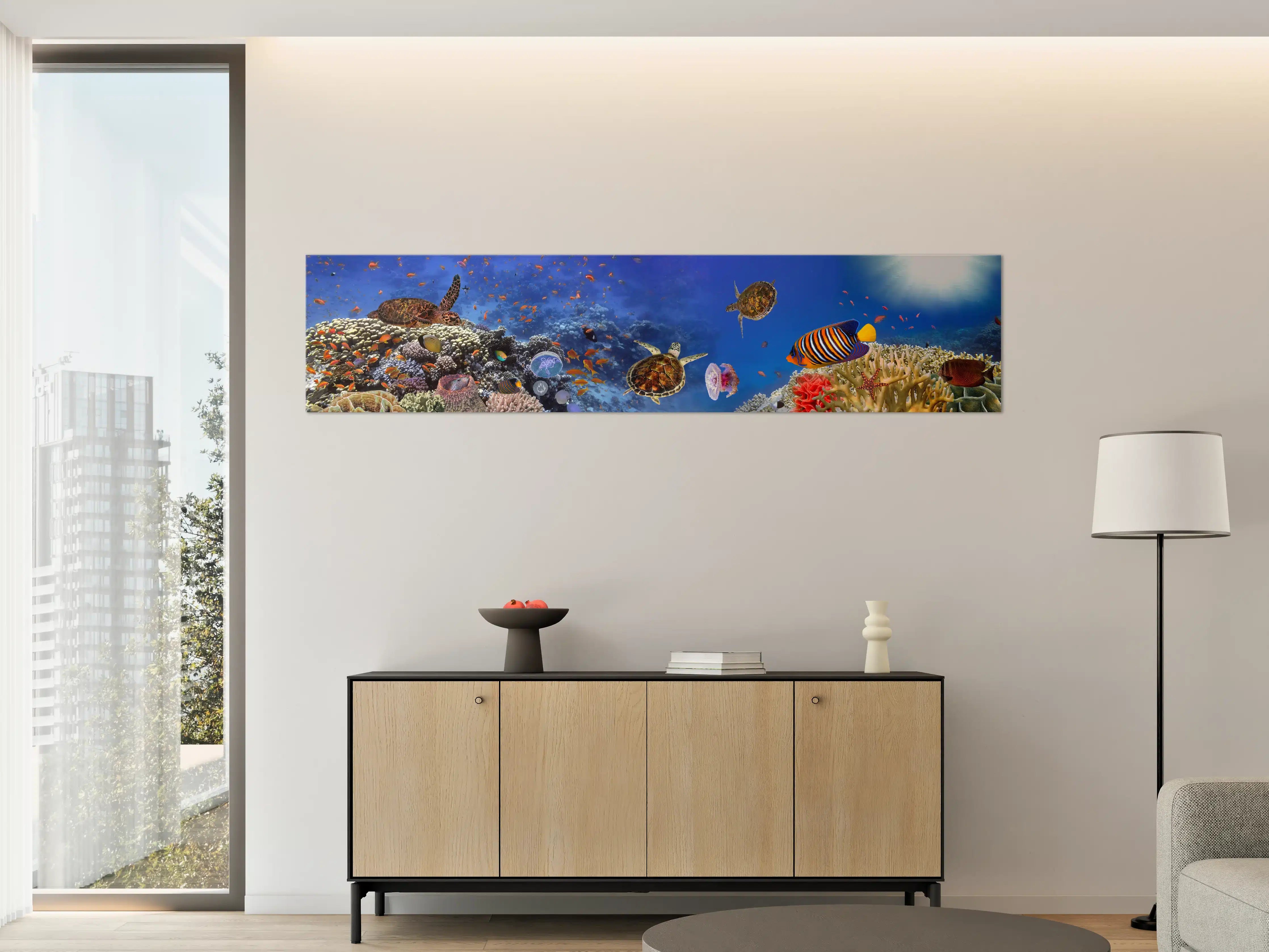 Große Wandbilder - Unterwasserwelt mit bunten Fischen und Korallen