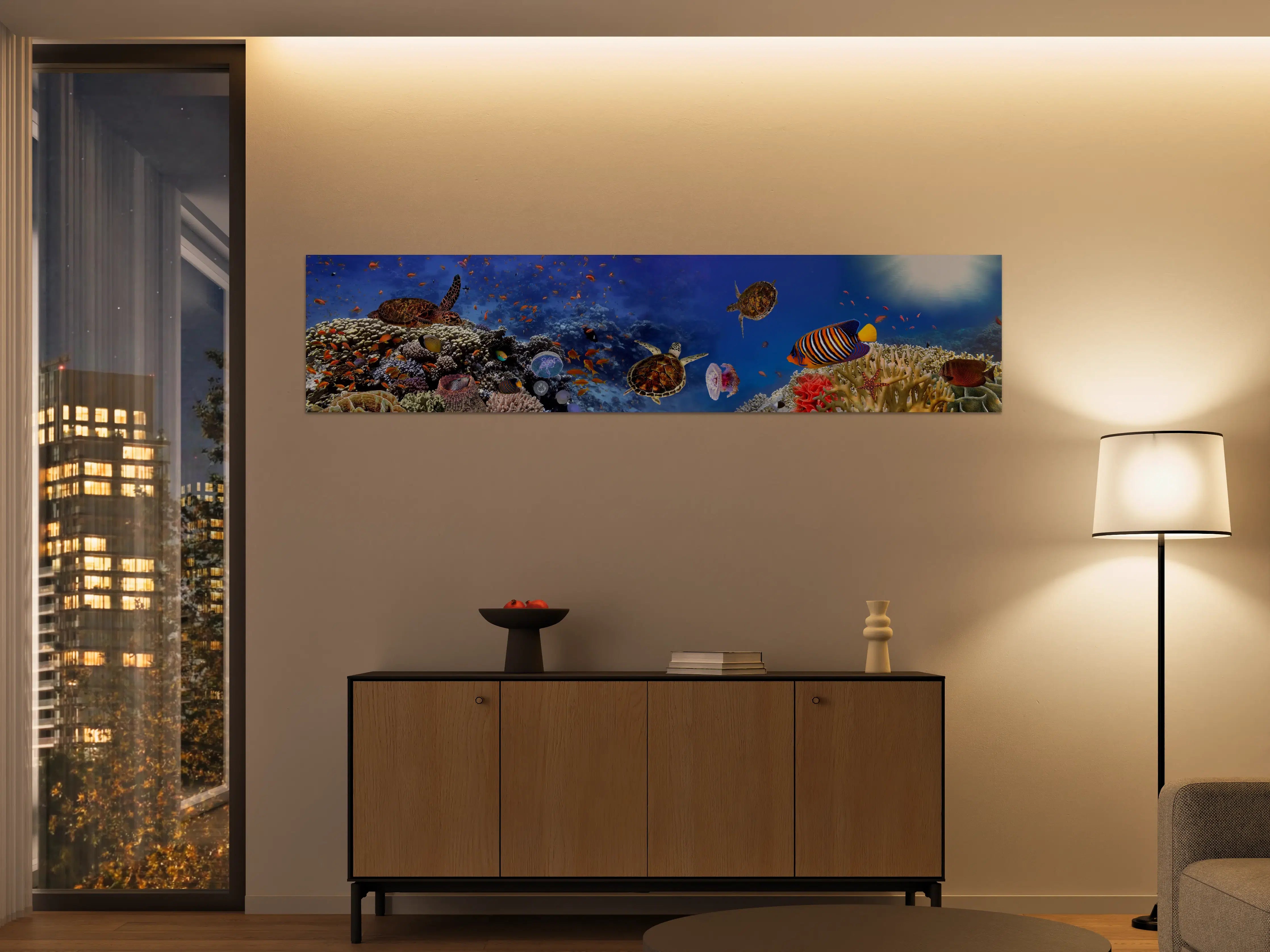 Große Wandbilder - Unterwasserwelt mit bunten Fischen und Korallen