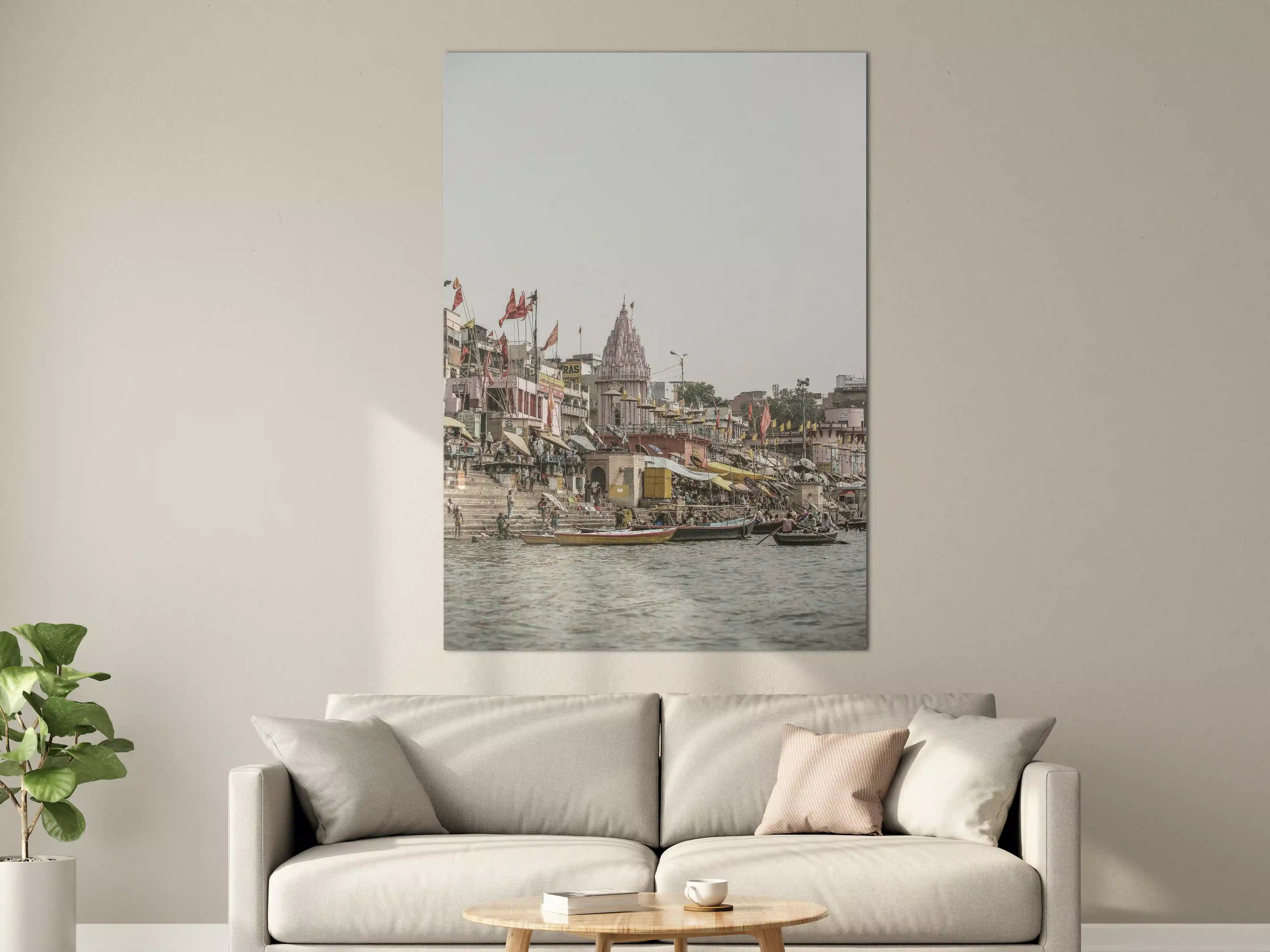 Große Wandbilder - Varanasi Ghats und Ganges