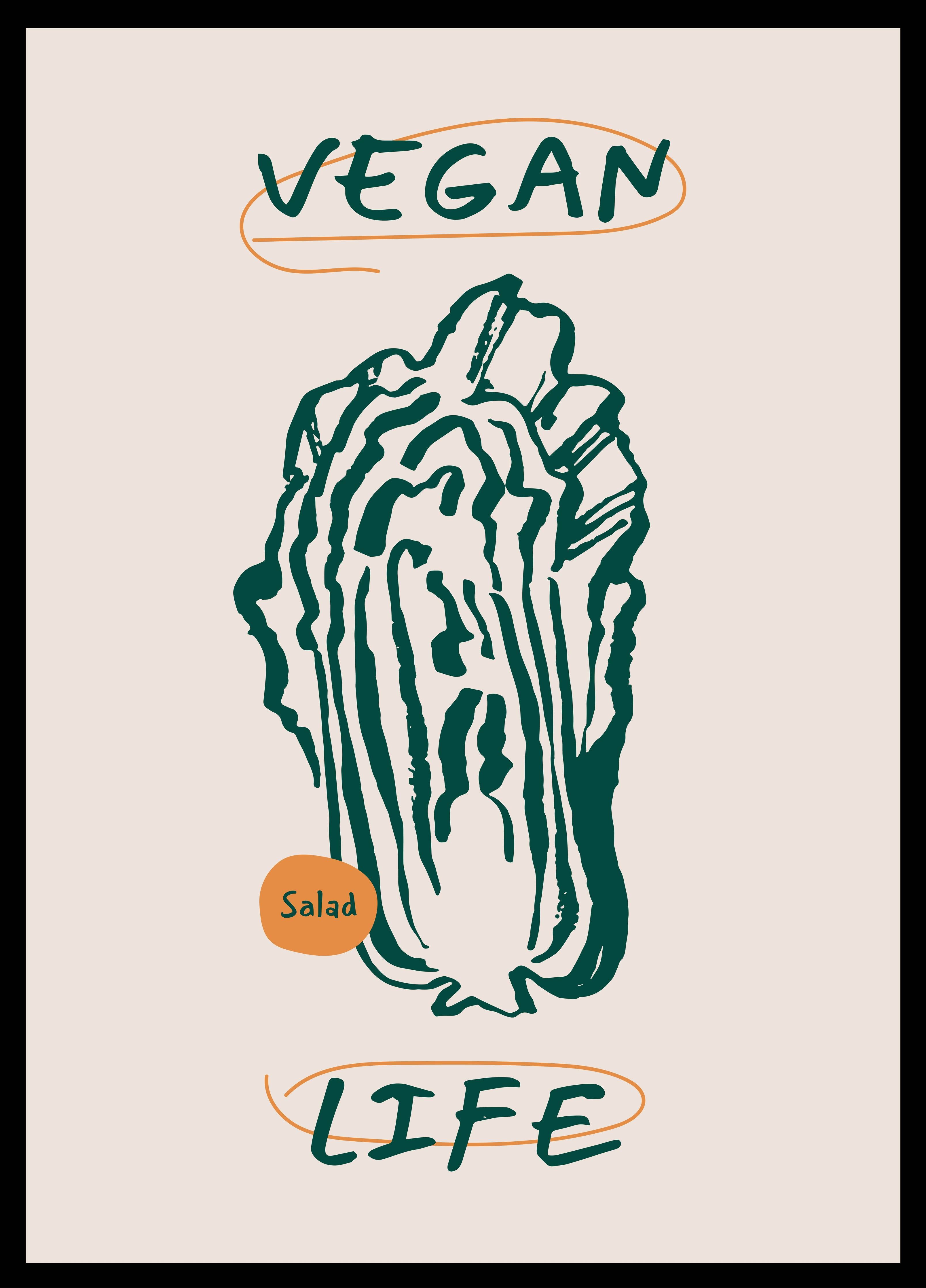 Große Wandbilder-Veganes Leben mit Paprika Illustration