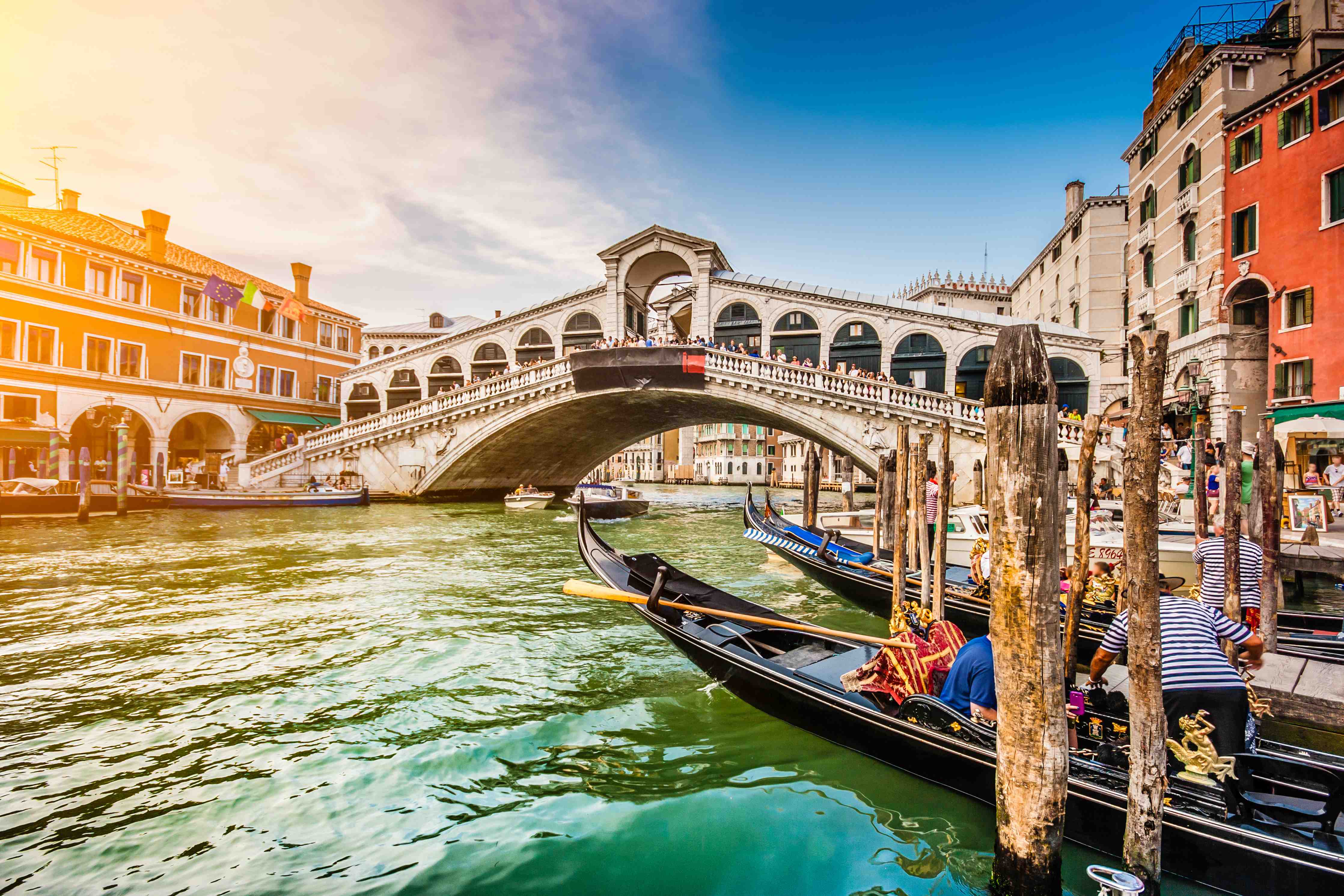 Große Wandbilder-Venedig-Brücke bei Sonnenuntergang