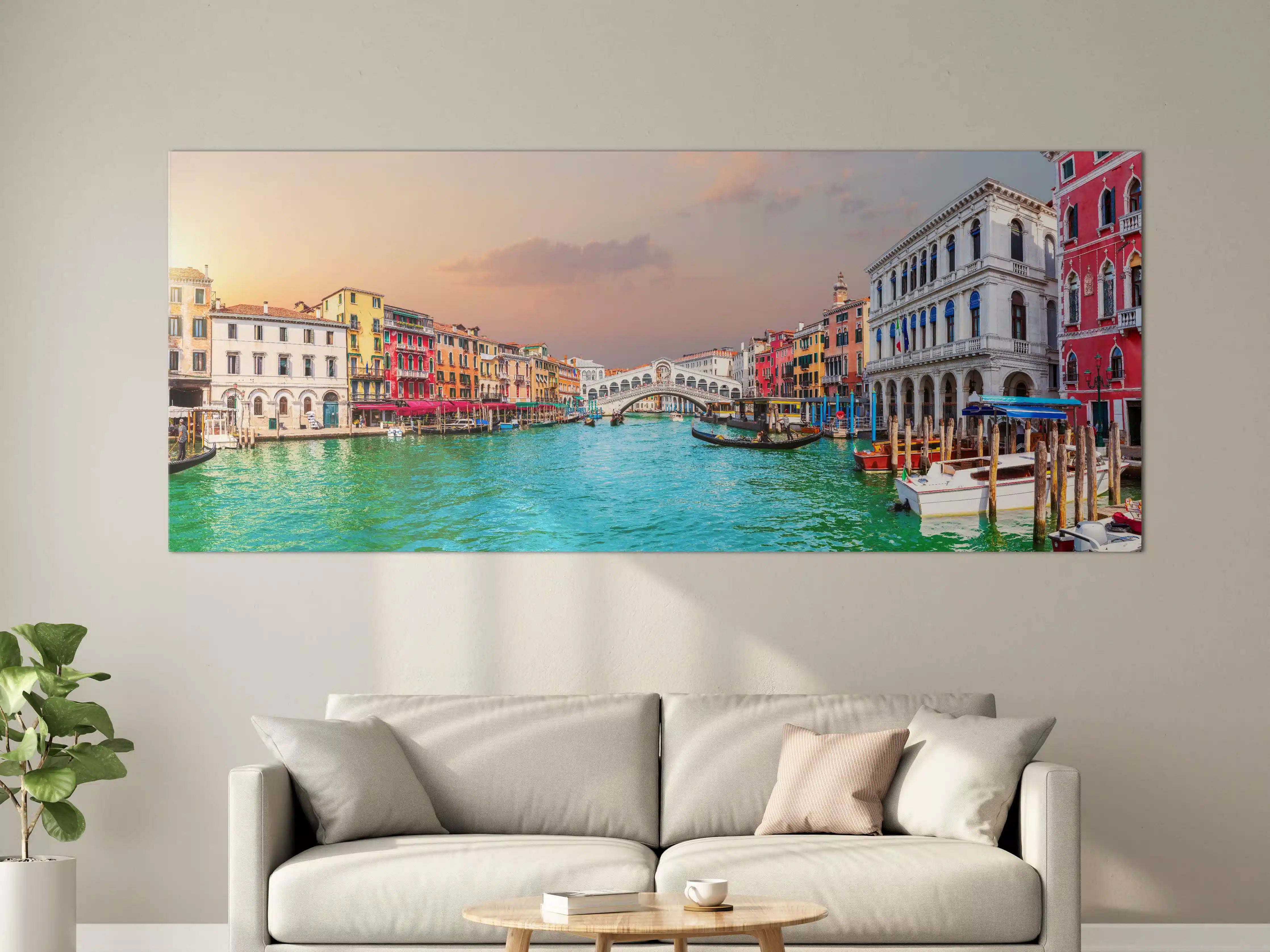 Große Wandbilder - Venedig Kanal bei Sonnenuntergang