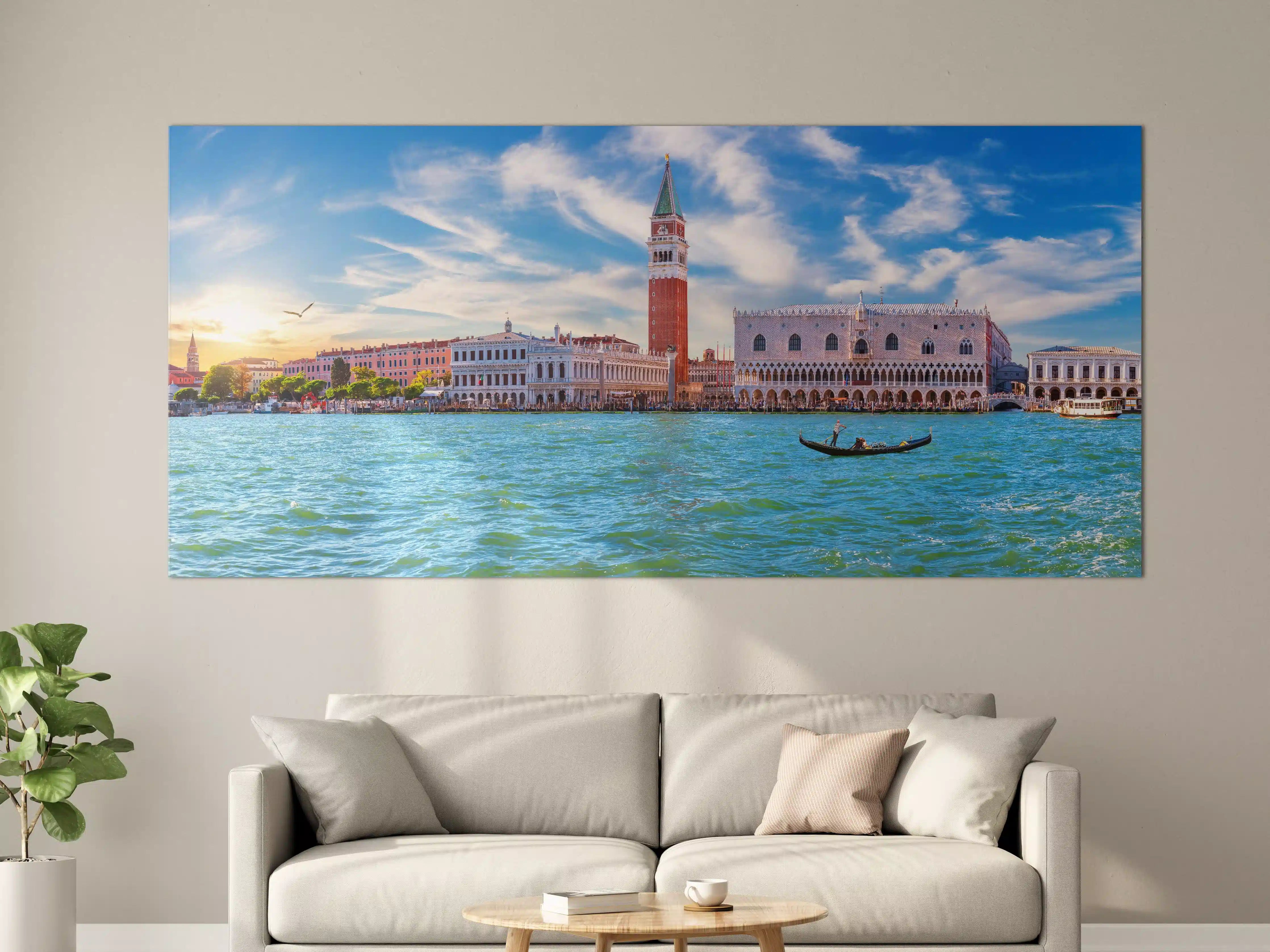 Große Wandbilder - Venedig Skyline Blau-Türkis
