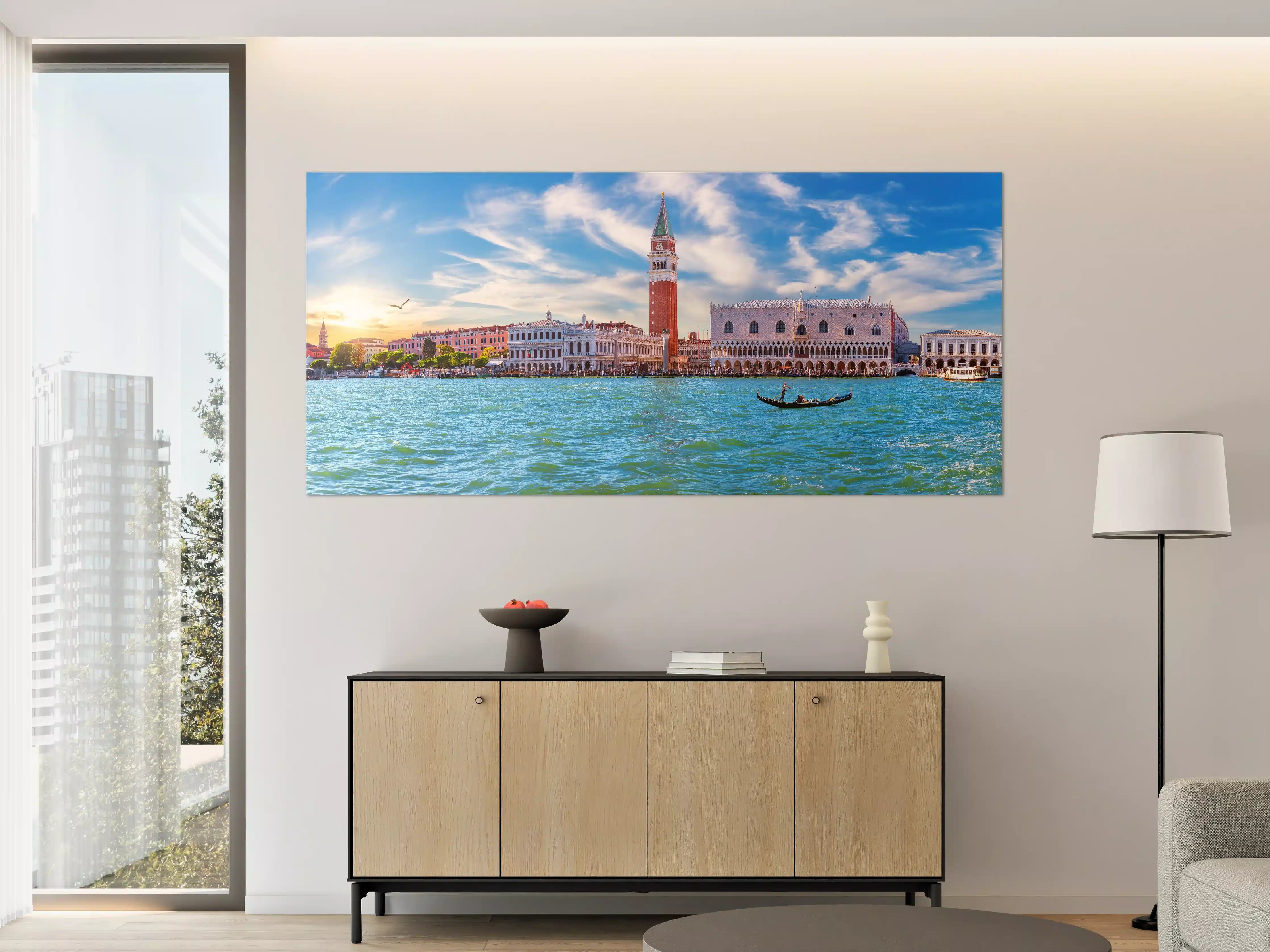 Große Wandbilder - Venedig Skyline Blau-Türkis