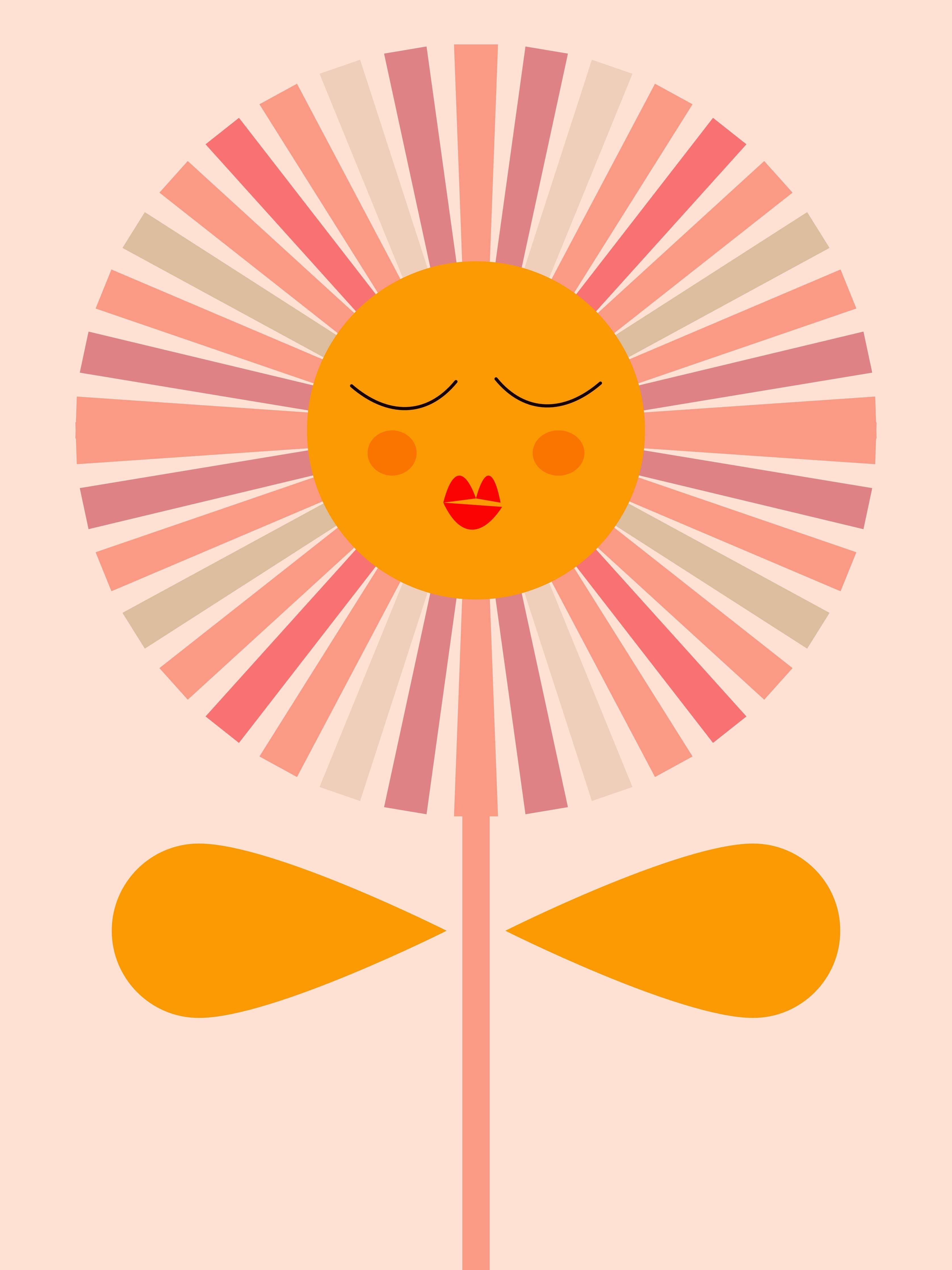 Große Wandbilder-Verspielter Sonnenblumen-Kunstprint