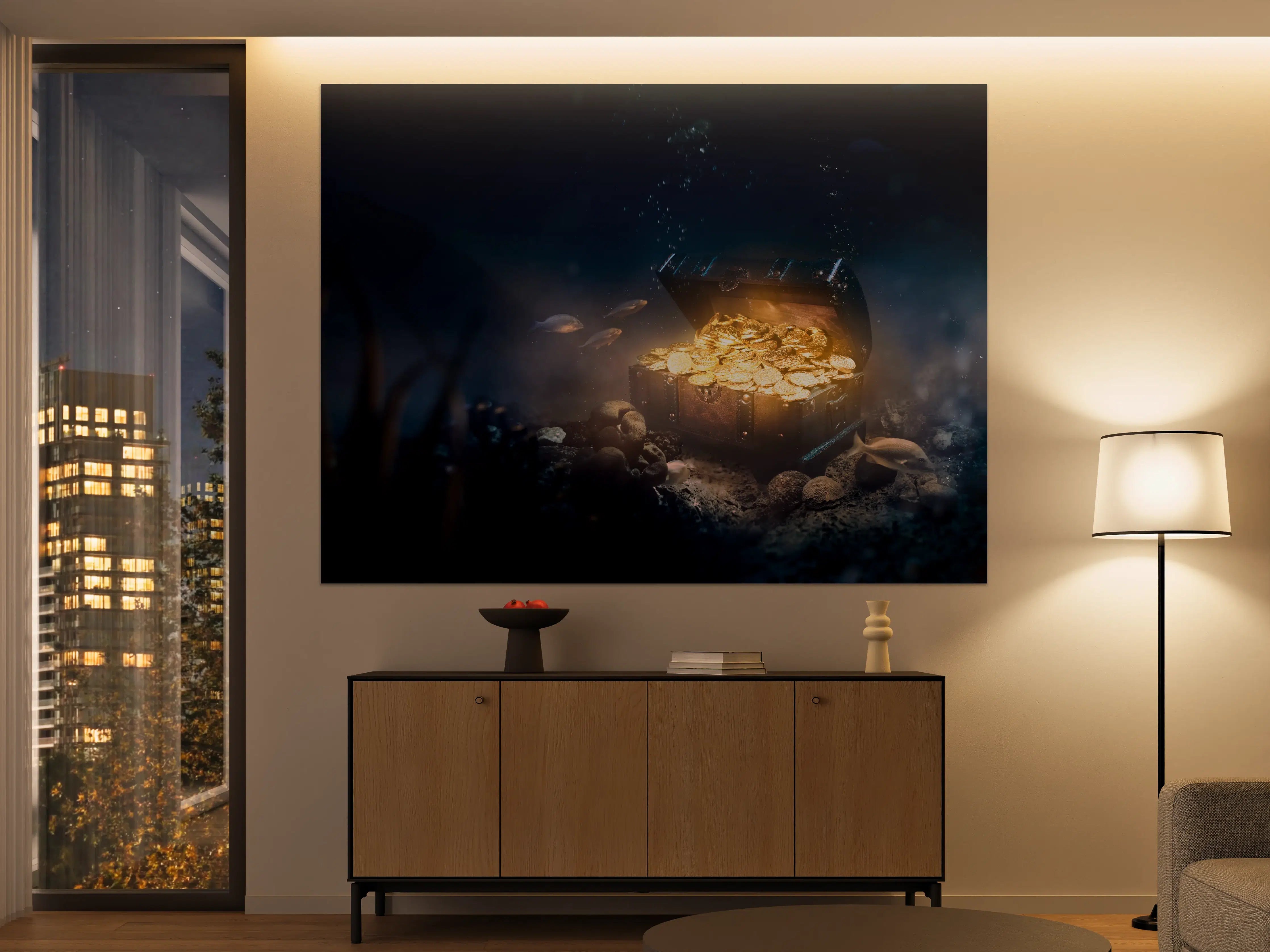 Große Wandbilder - Versunkener Schatz auf dem Meeresgrund