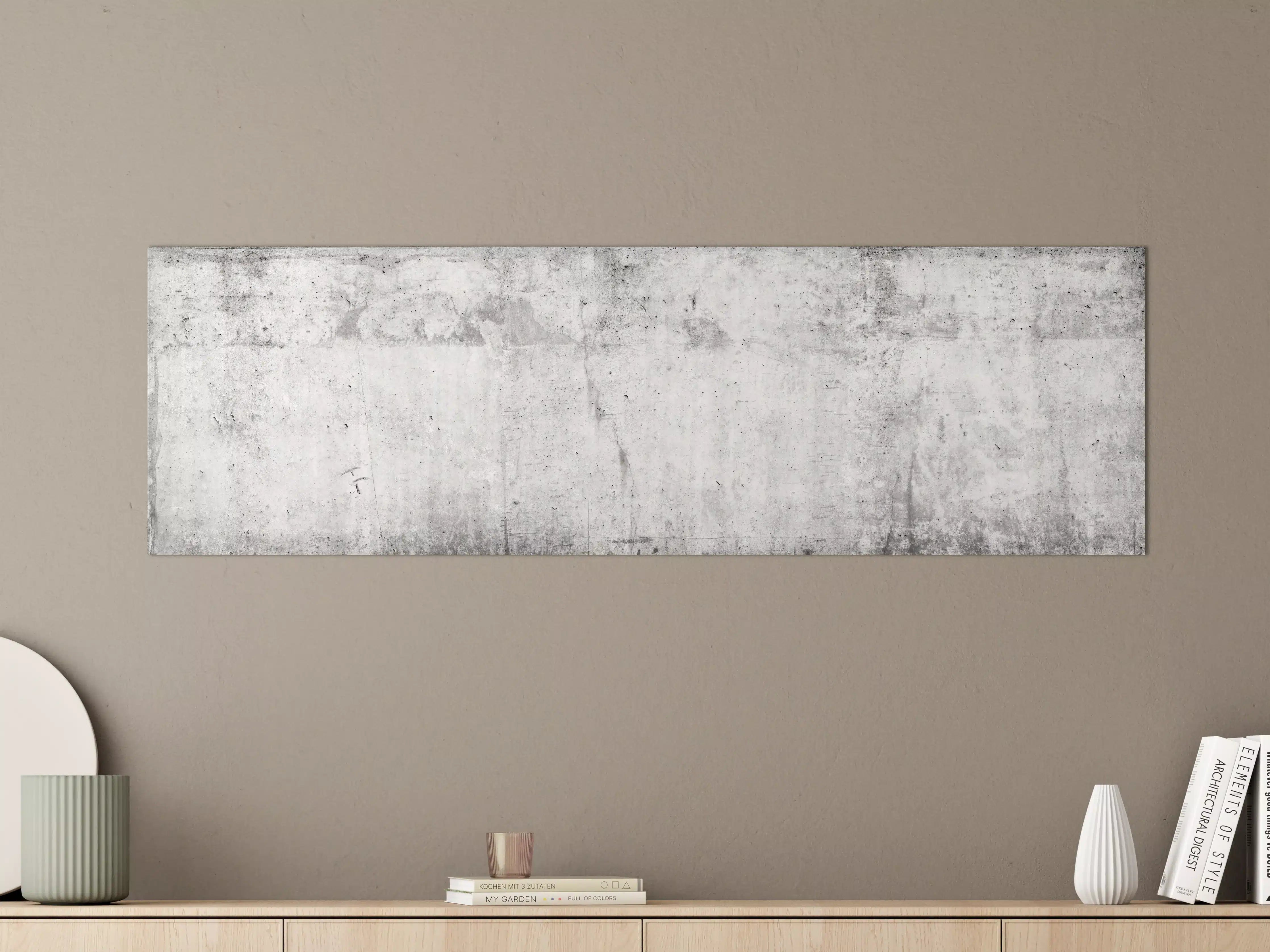 Große Wandbilder - Verwitterte weiße Betonwandtextur