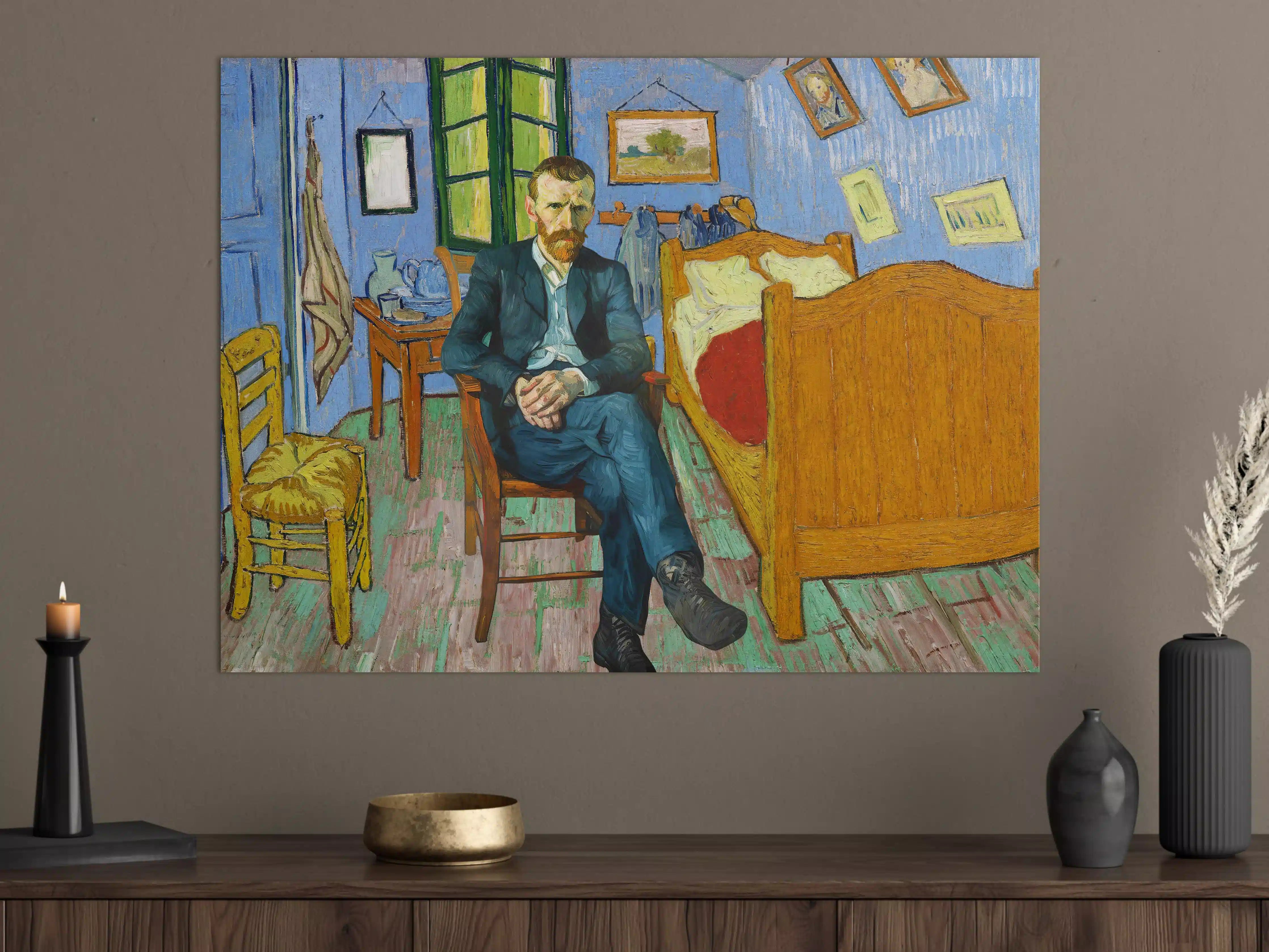 Große Wandbilder - Vincent van Gogh Schlafzimmer mit blauem Wänden