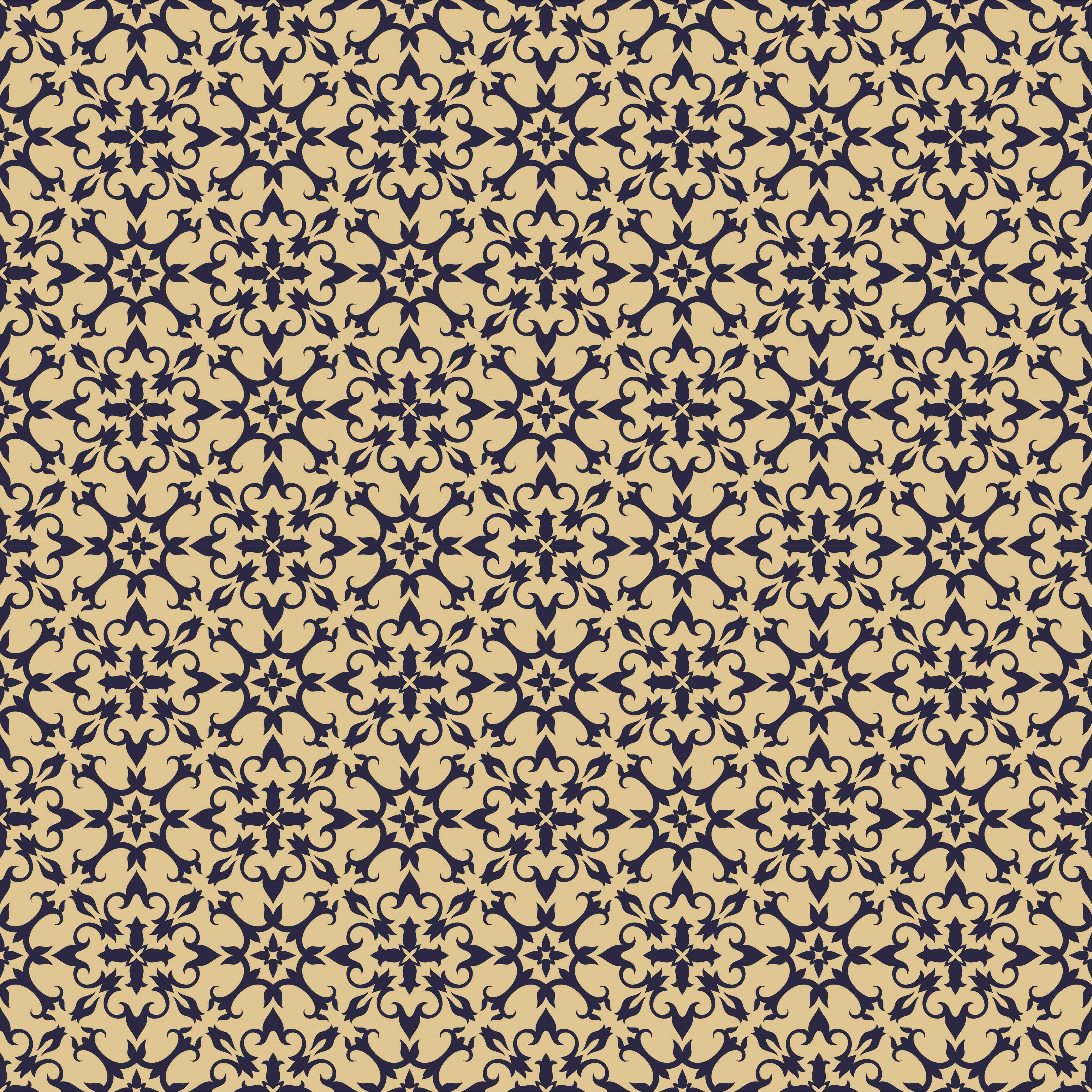 Große Wandbilder-Vintage Barock Muster Beige