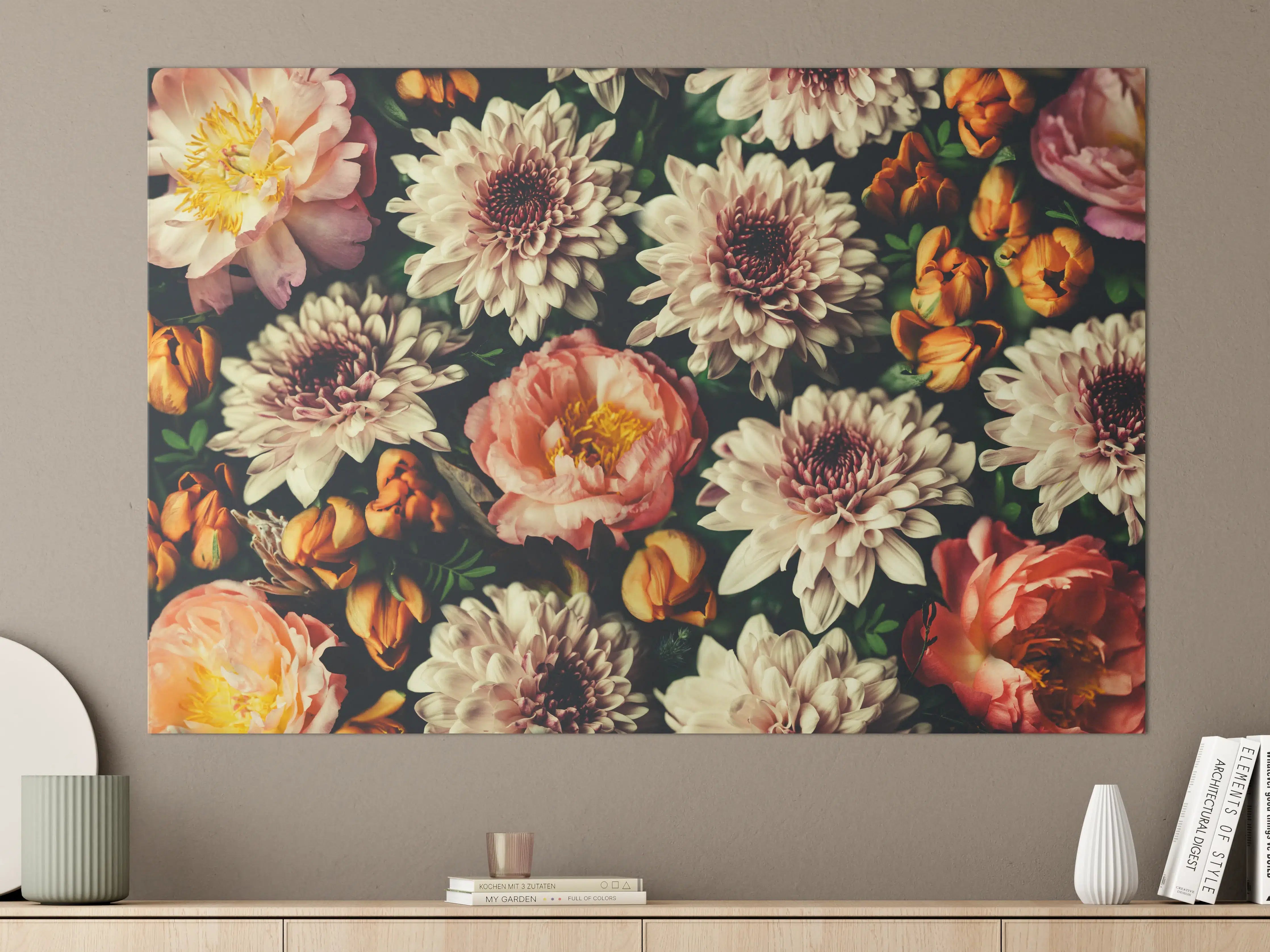 Große Wandbilder - Vintage-Bouquet mit schönen Blumen