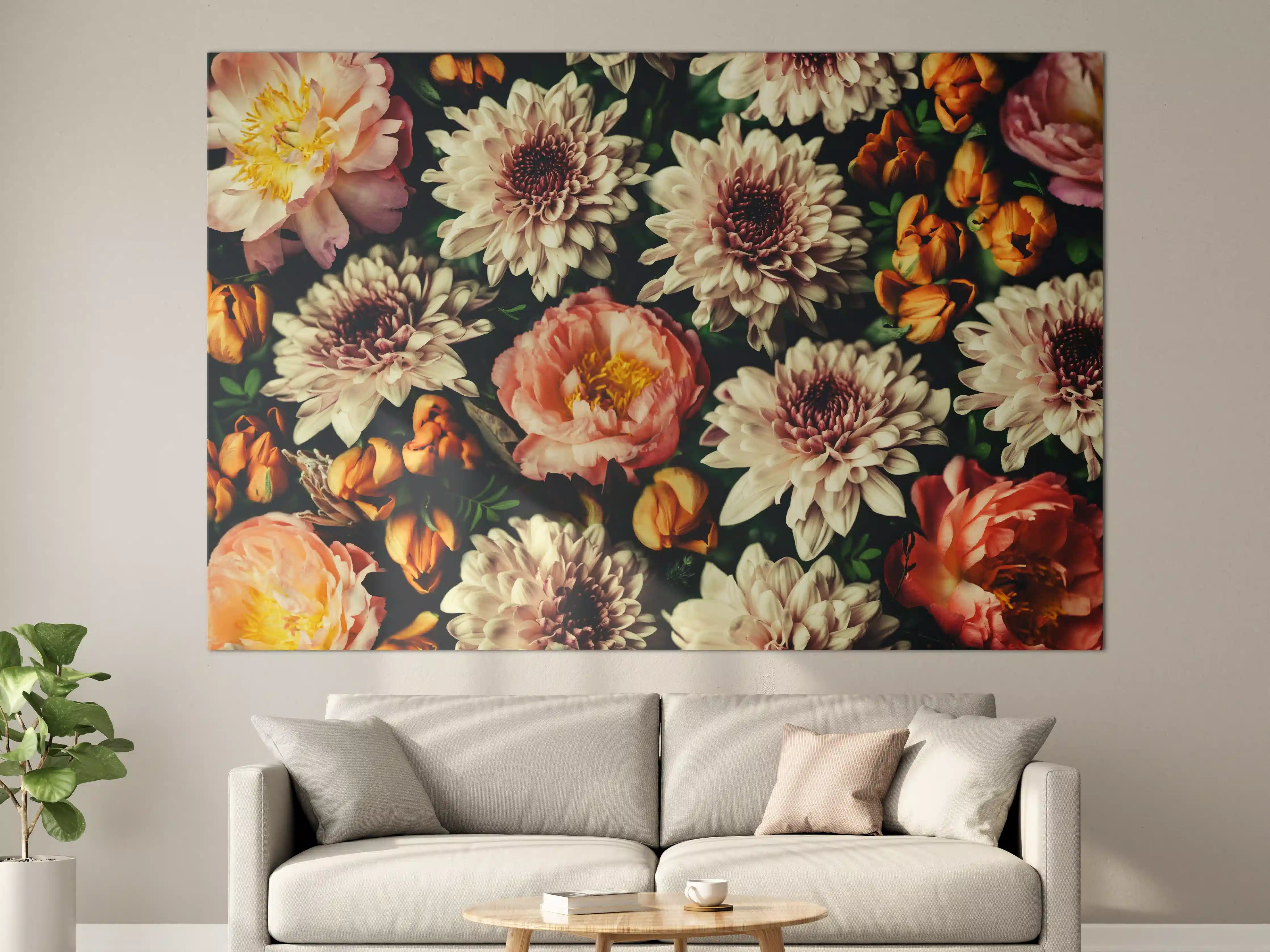 Große Wandbilder - Vintage-Bouquet mit schönen Blumen