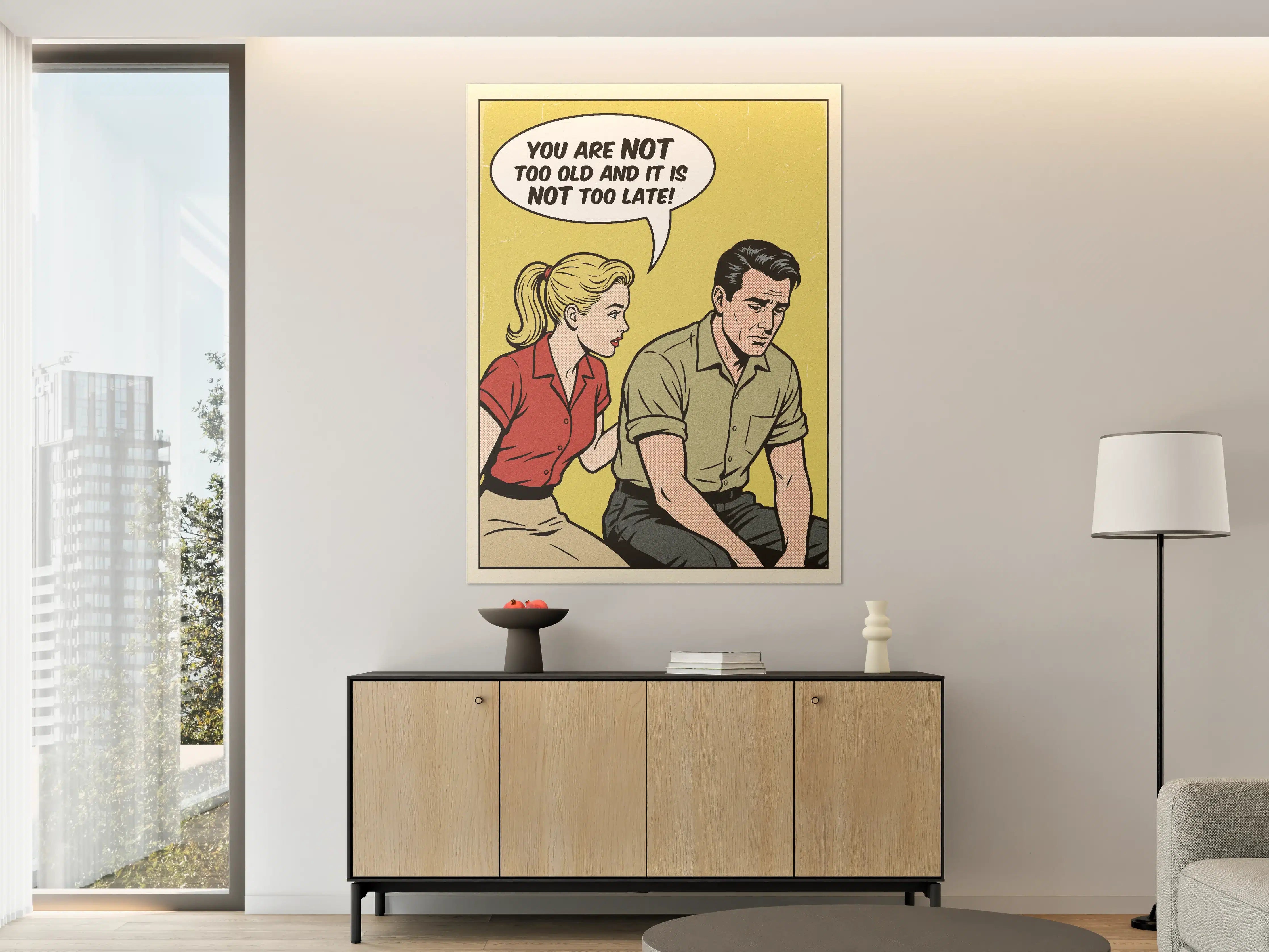 Große Wandbilder - Vintage Comic Atmosphäre
