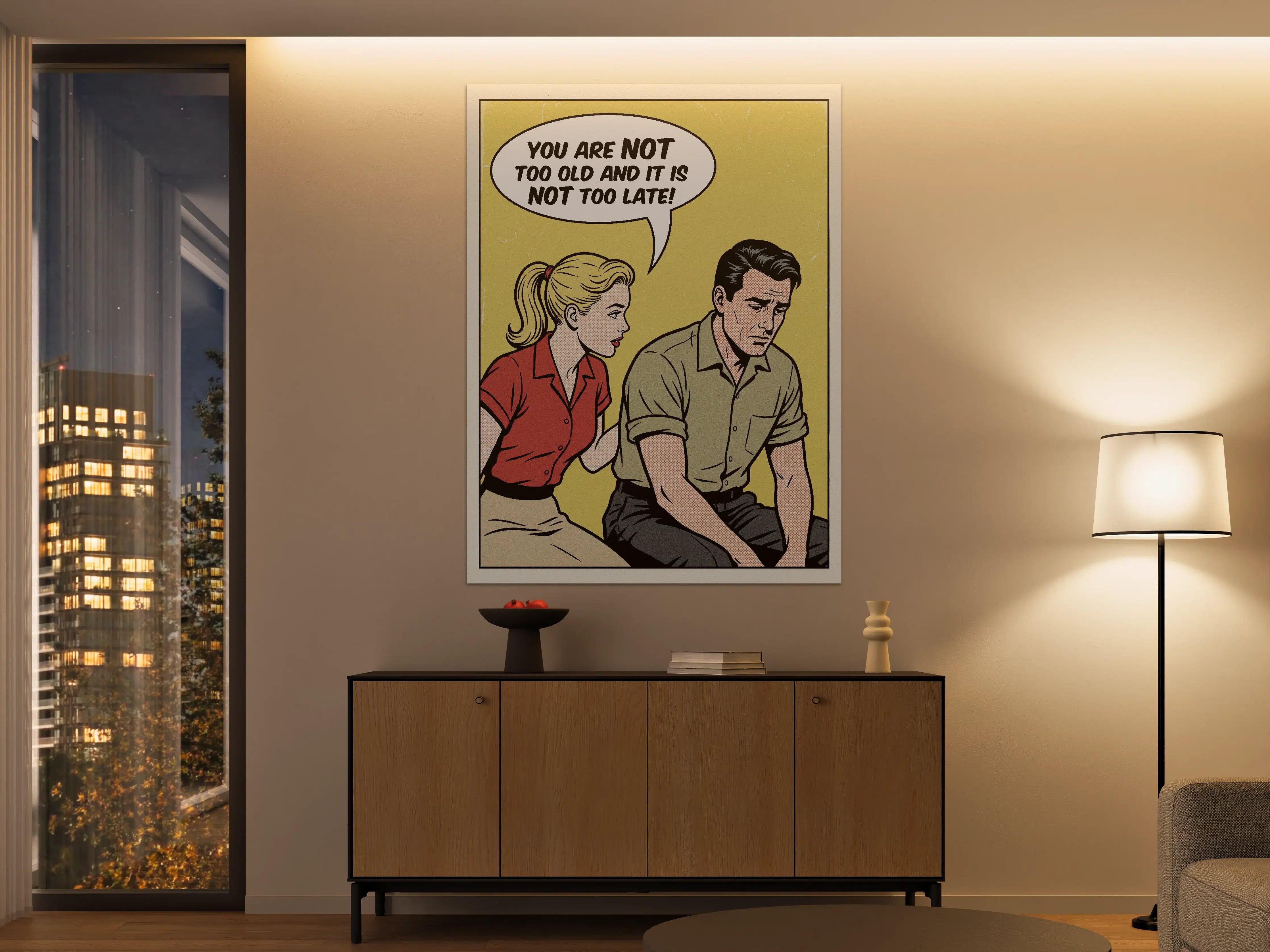 Große Wandbilder - Vintage Comic Atmosphäre