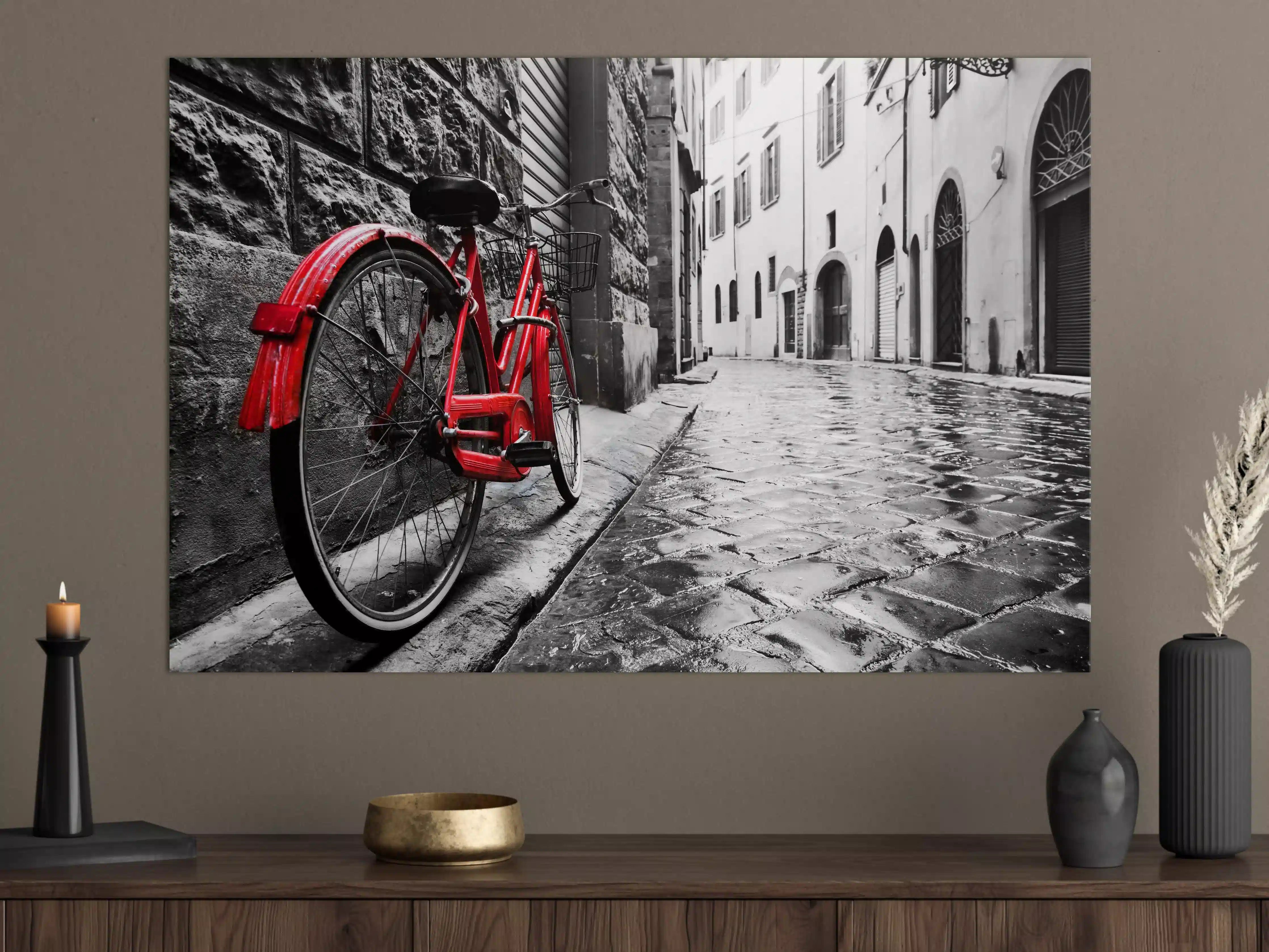 Große Wandbilder - Vintage Fahrrad - Altstadt