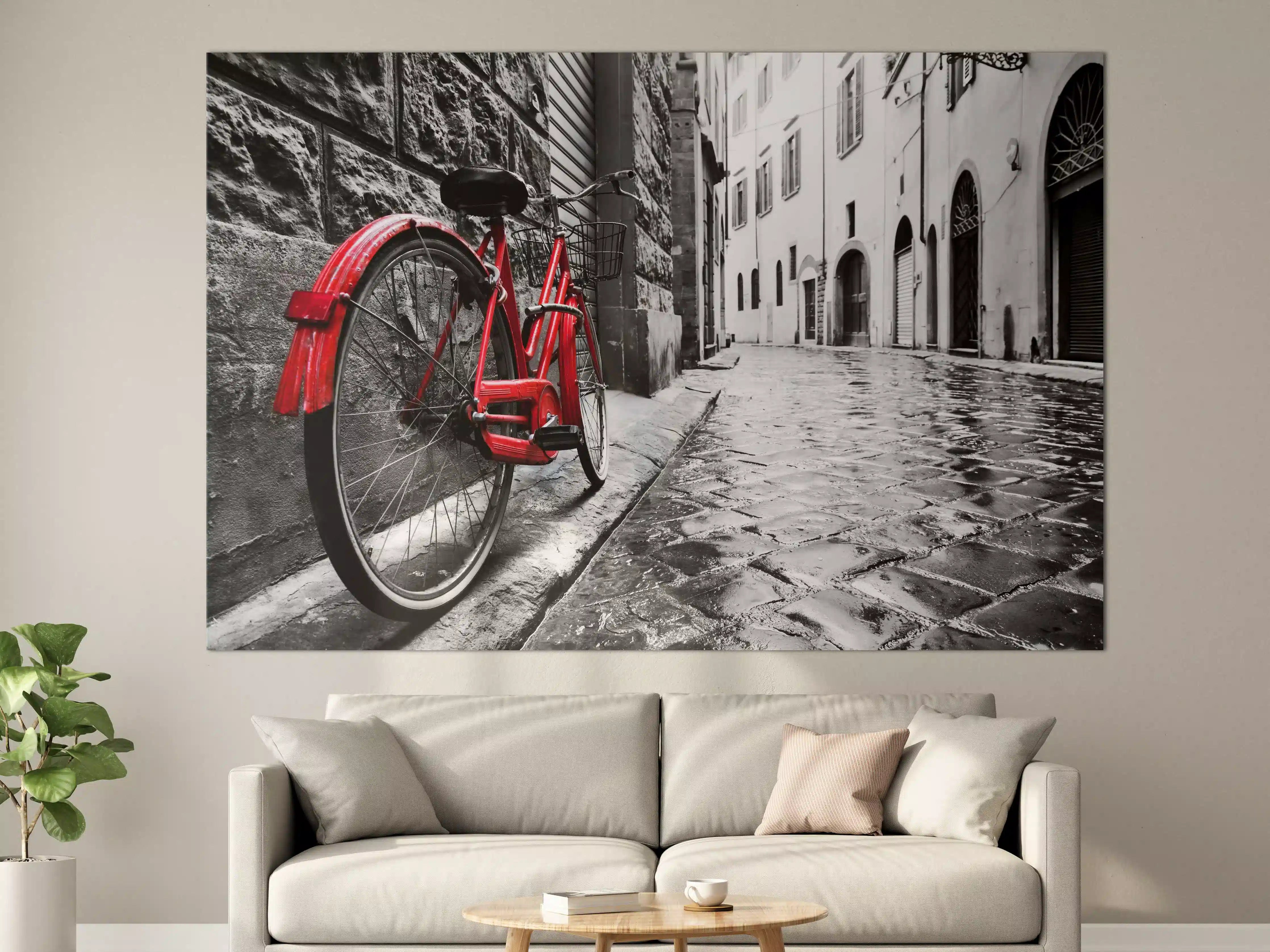 Große Wandbilder - Vintage Fahrrad - Altstadt