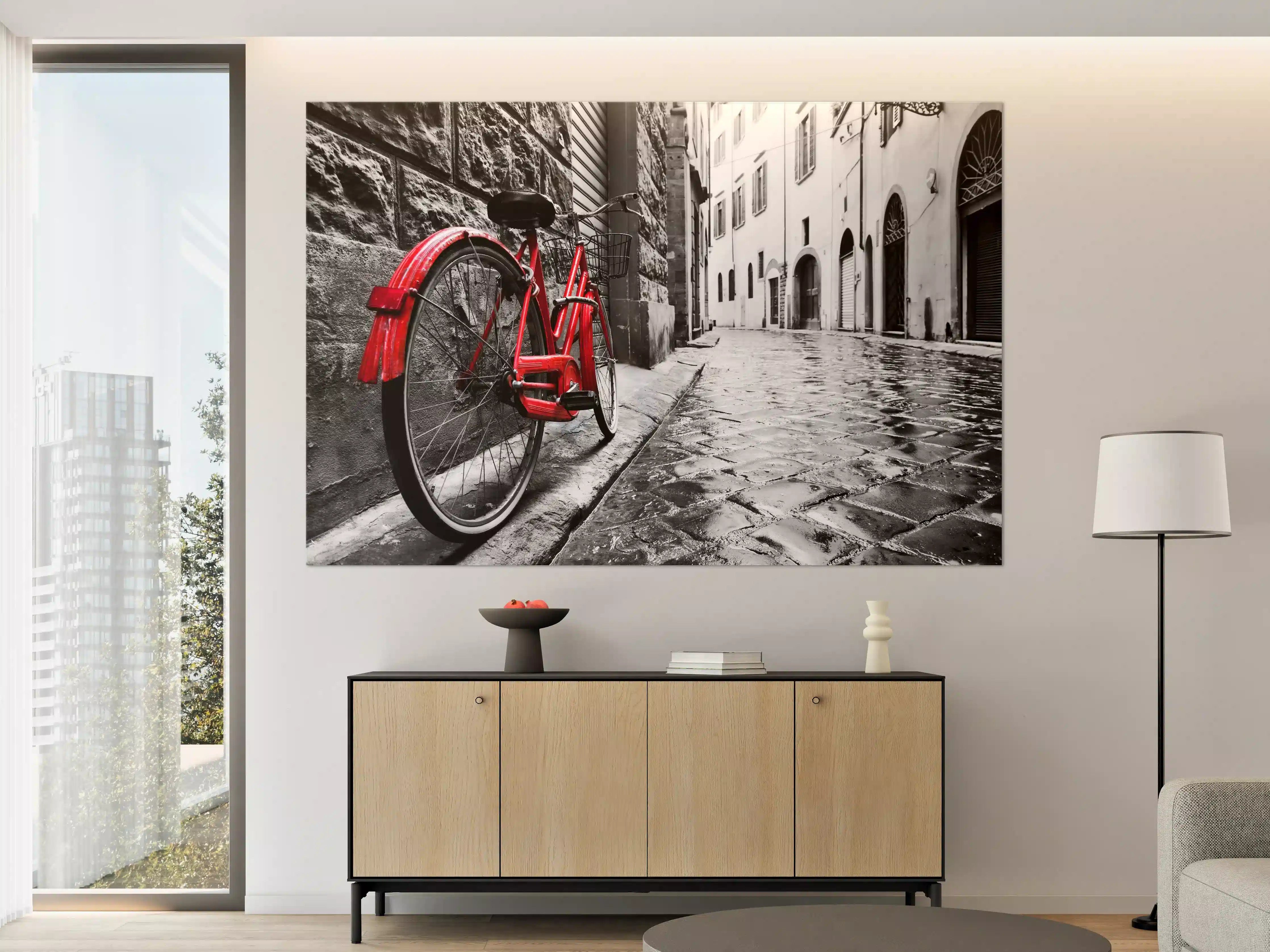 Große Wandbilder - Vintage Fahrrad - Altstadt