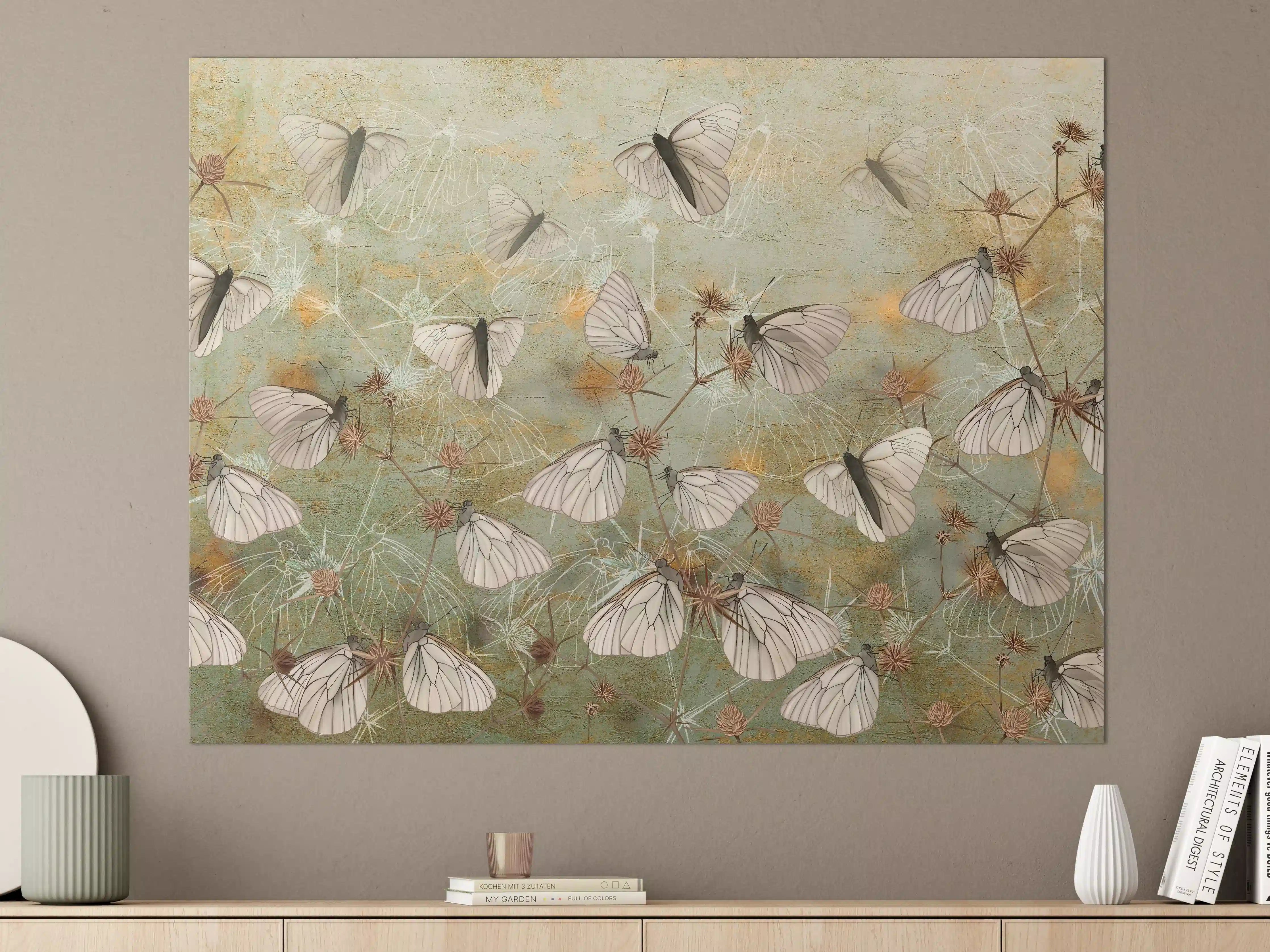 Große Wandbilder - Vintage Schmetterling - Zeichnung