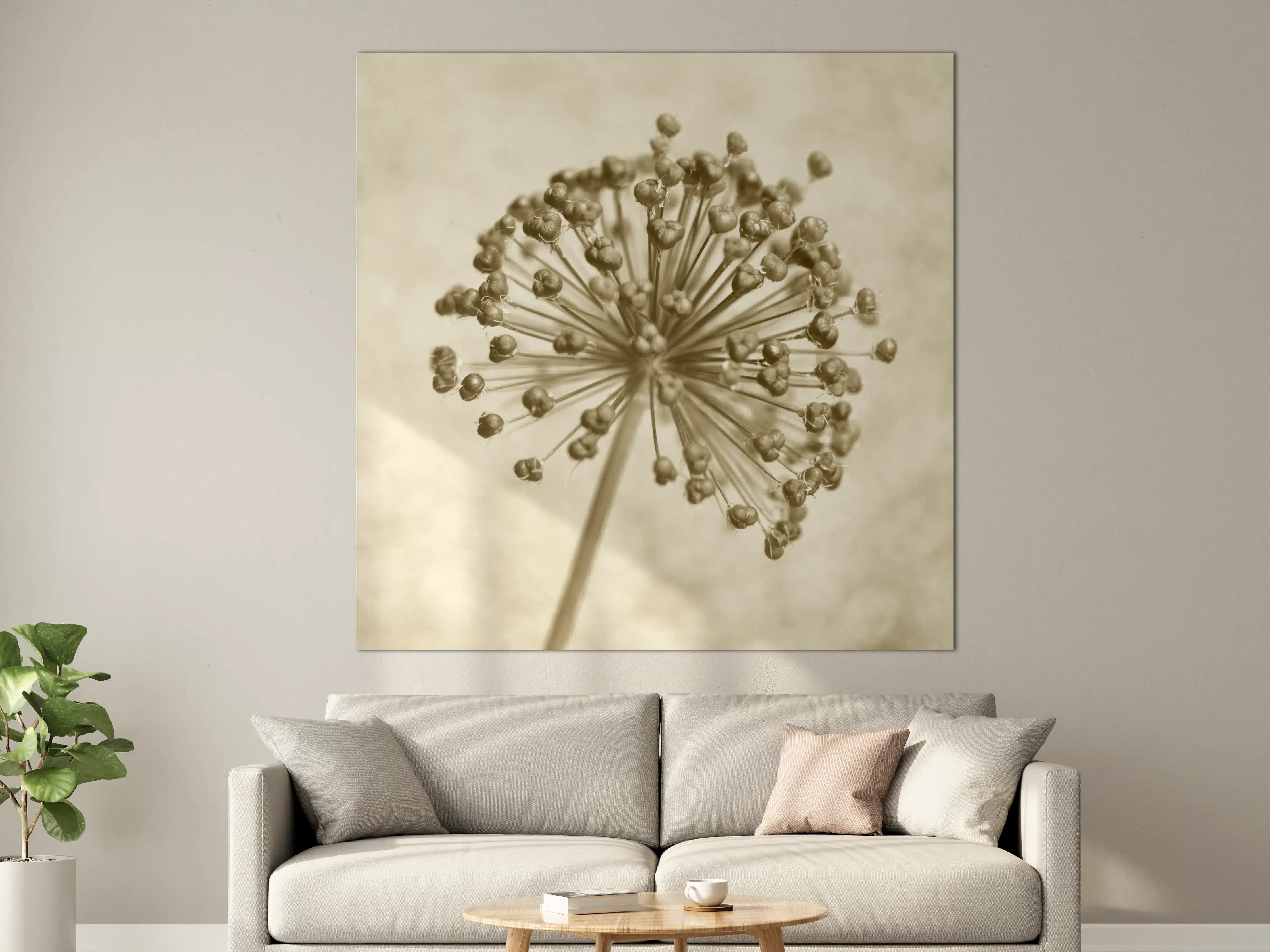 Große Wandbilder - Vintage Schwarz-Weiß Blume