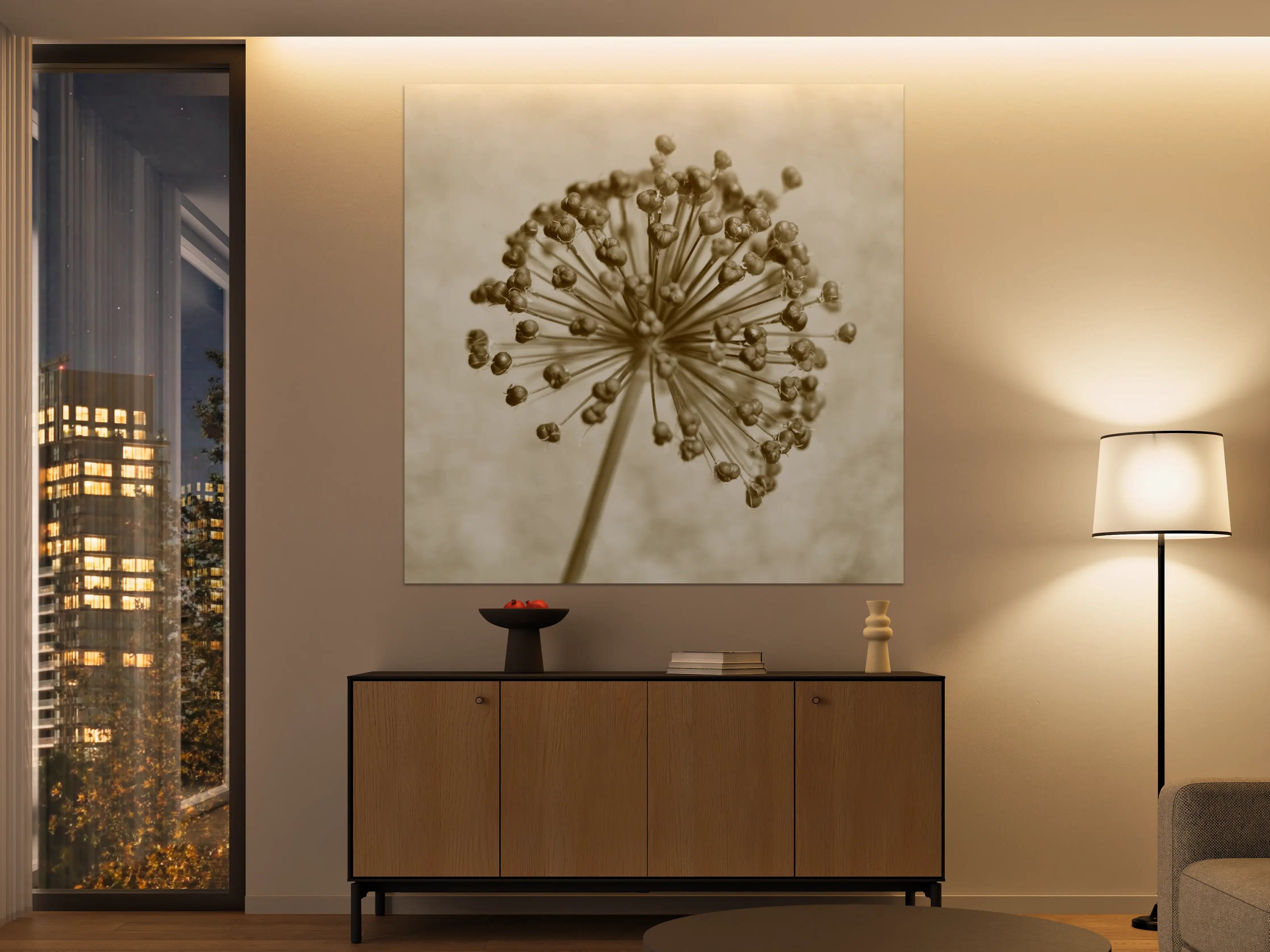 Große Wandbilder - Vintage Schwarz-Weiß Blume