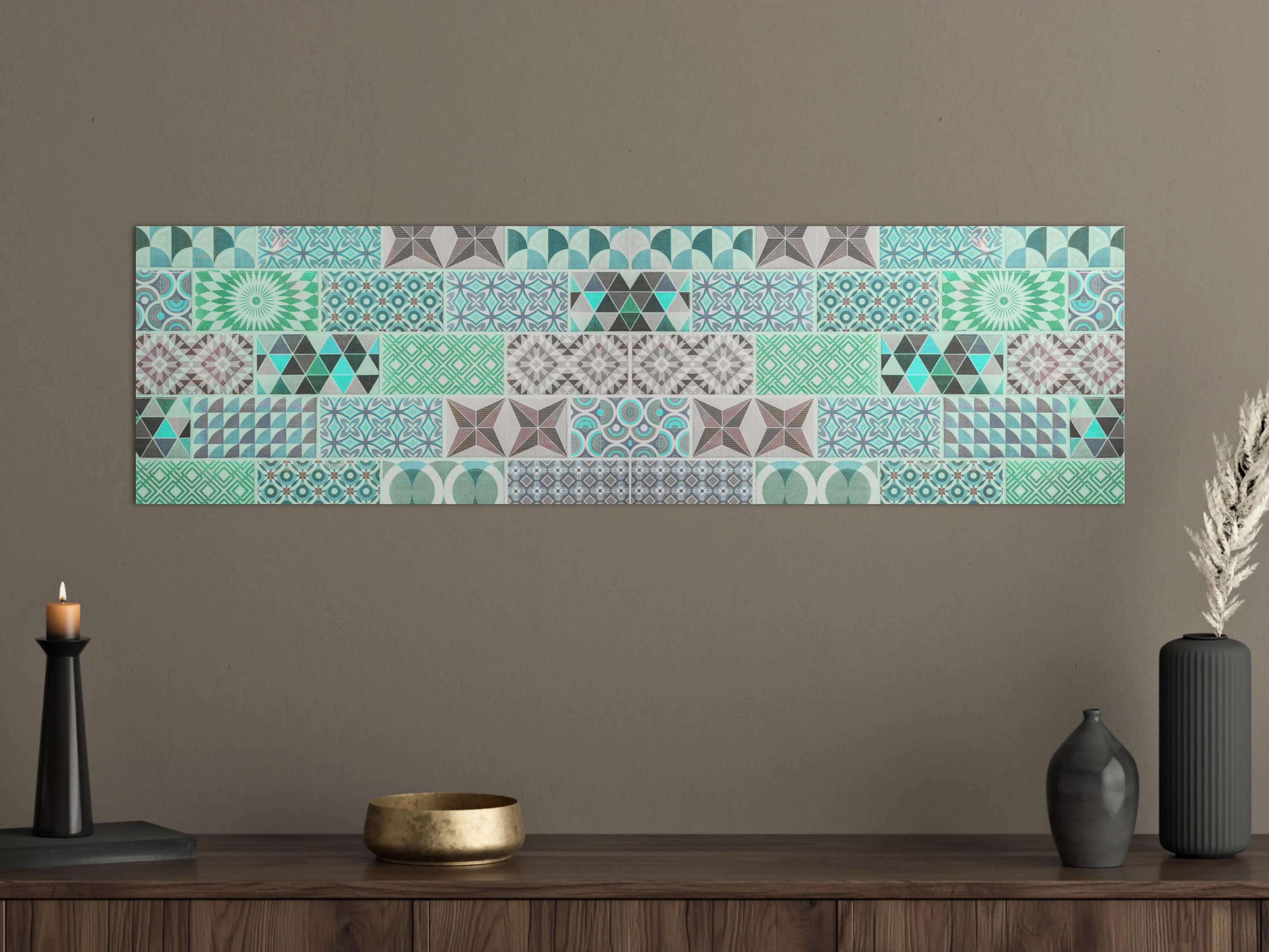 Große Wandbilder - Vintage geometrisch Mosaik