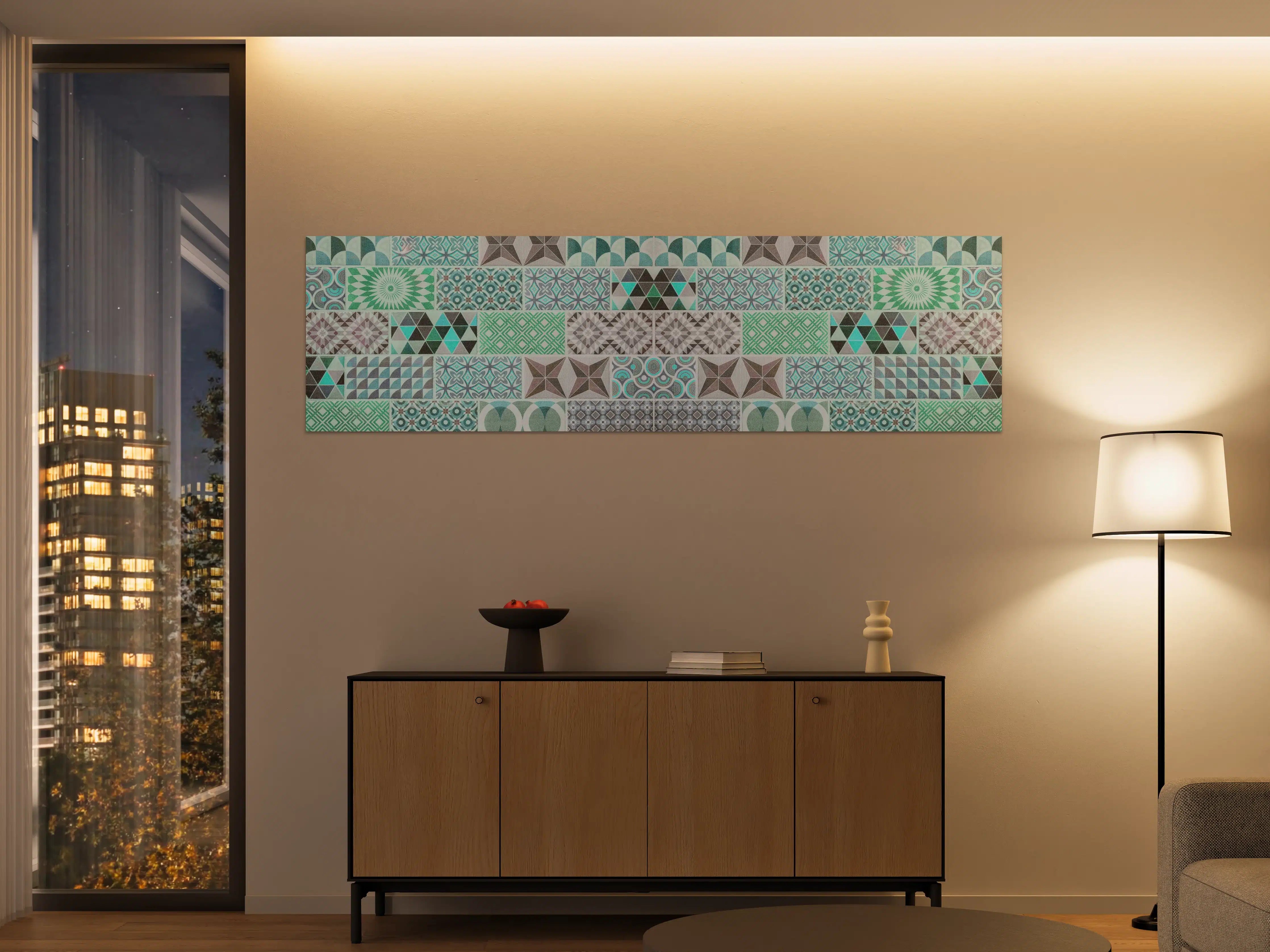 Große Wandbilder - Vintage geometrisch Mosaik