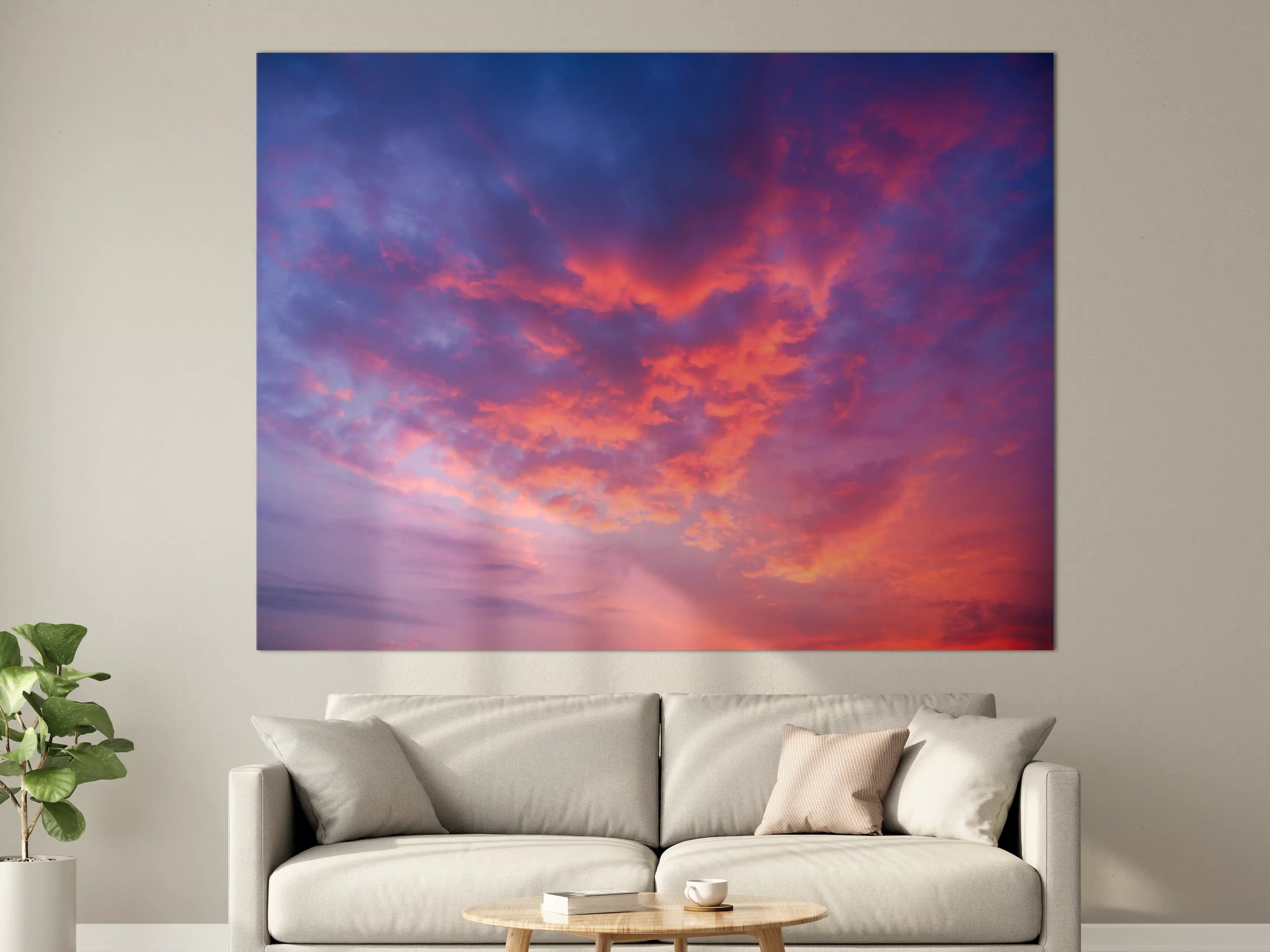 Große Wandbilder - Violett-Pinker Sonnenuntergang