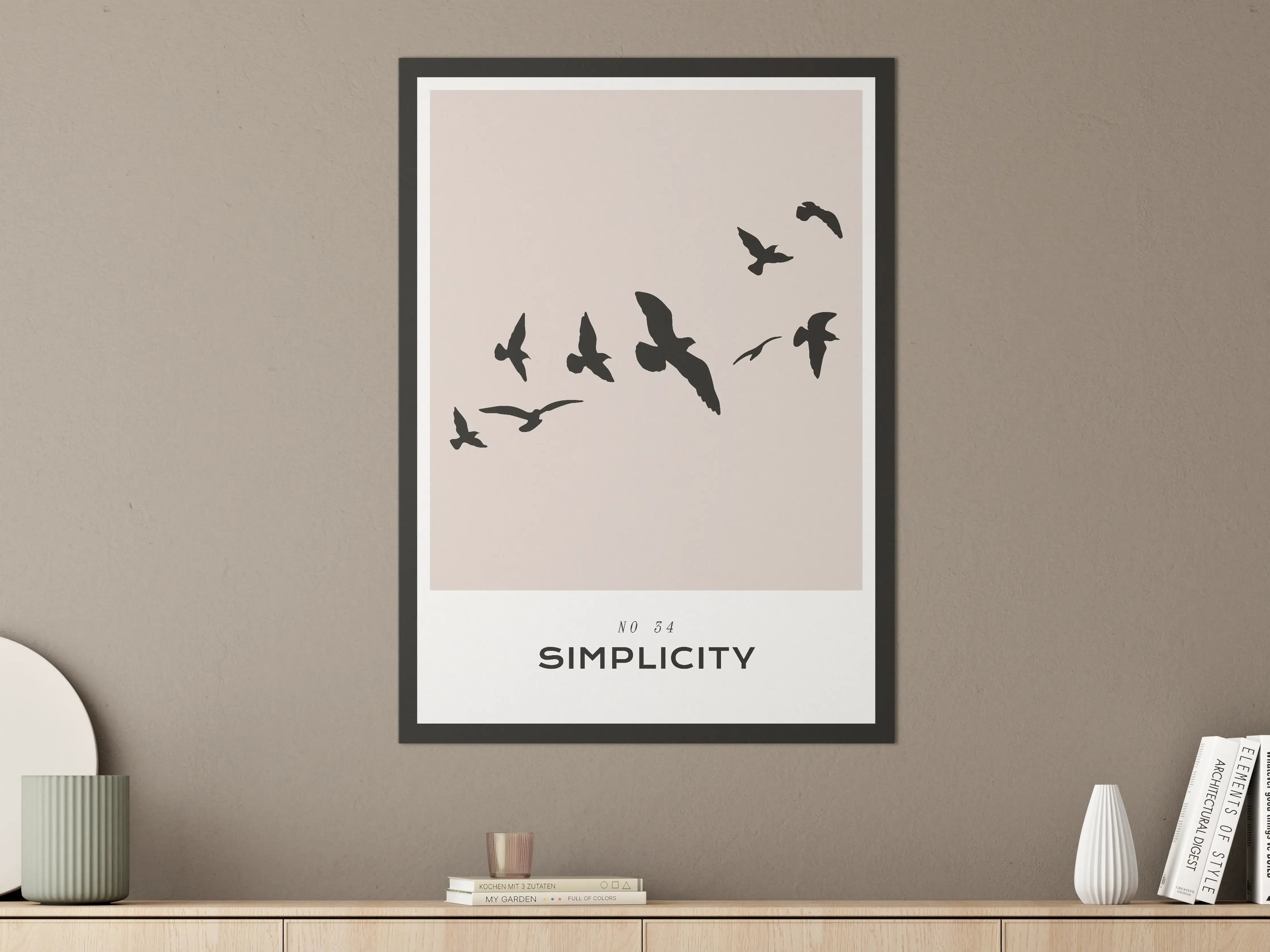 Große Wandbilder - Vogel silhouettes auf hellem Hintergrund