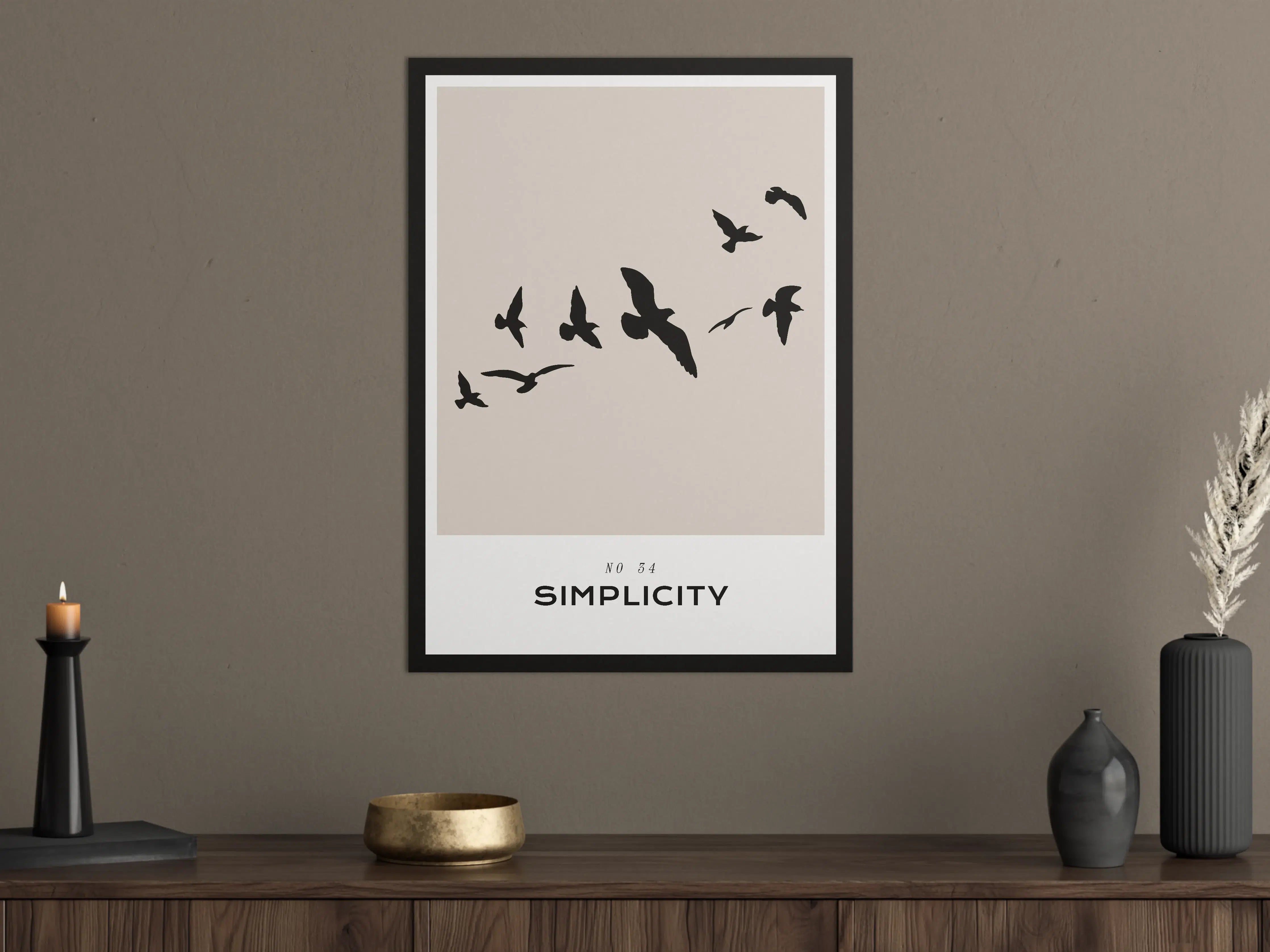 Große Wandbilder - Vogel silhouettes auf hellem Hintergrund