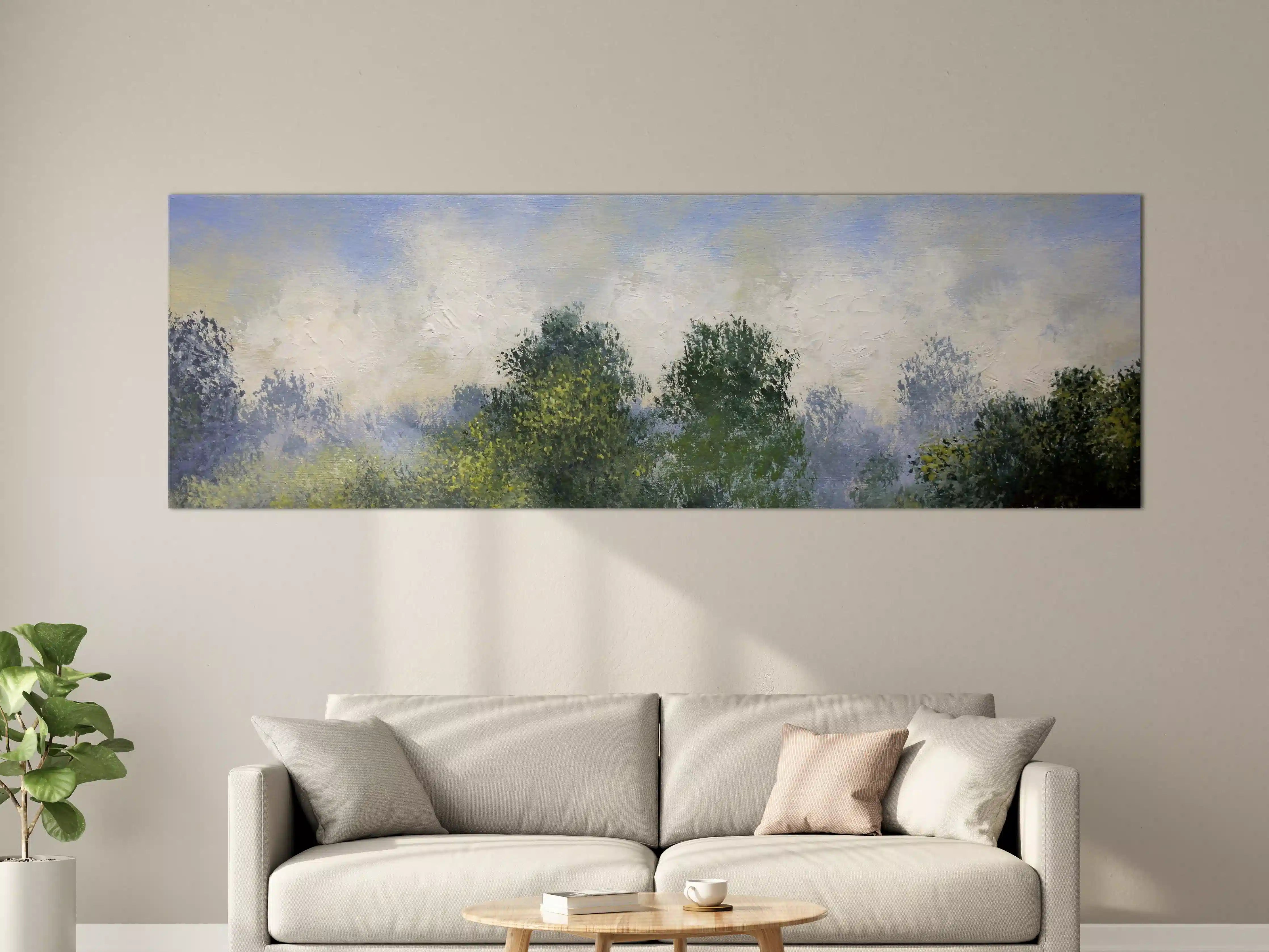 Große Wandbilder - Waldlandschaft mit Himmel