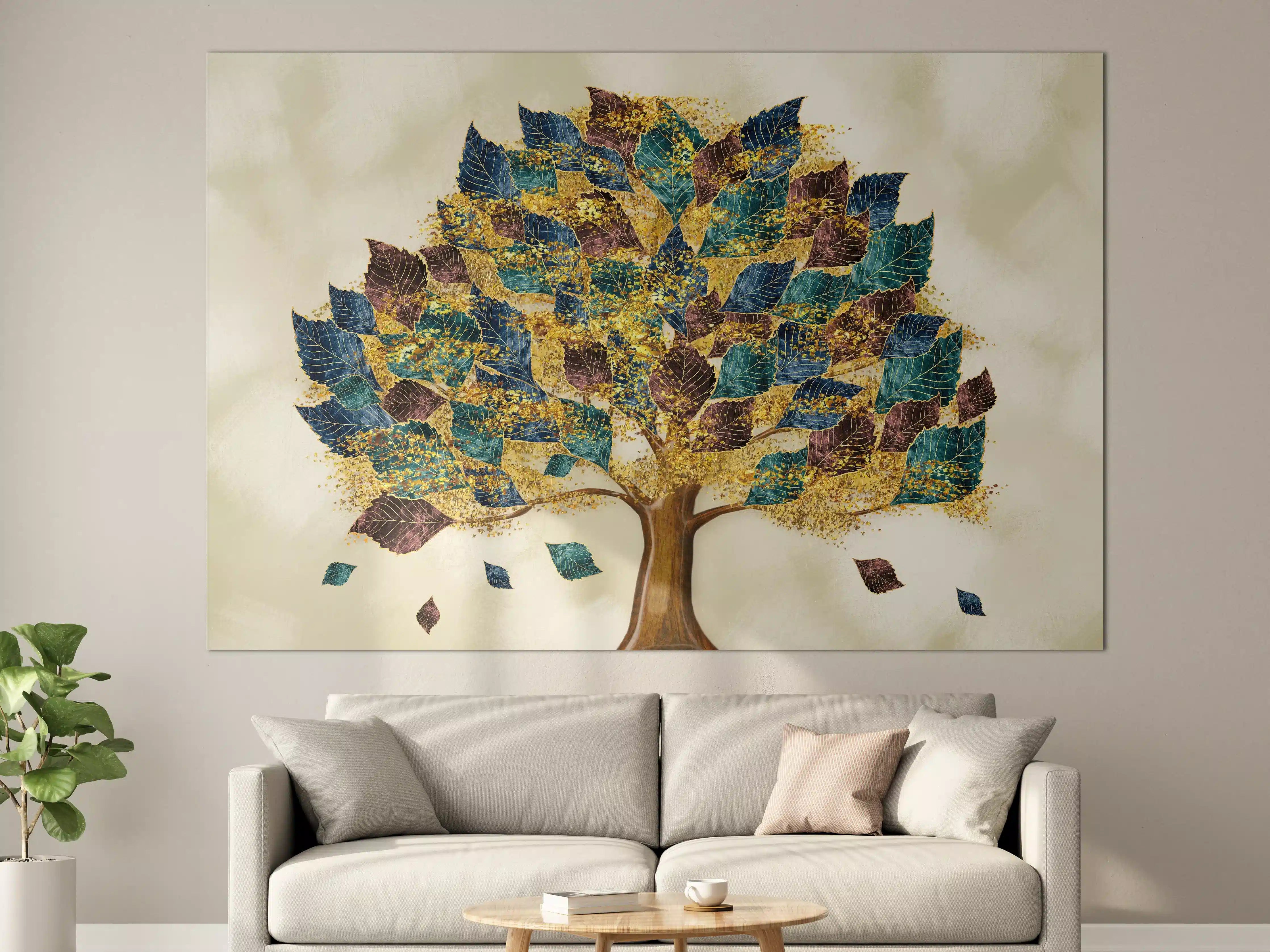 Große Wandbilder - Wandmalerei - Bunter Baum