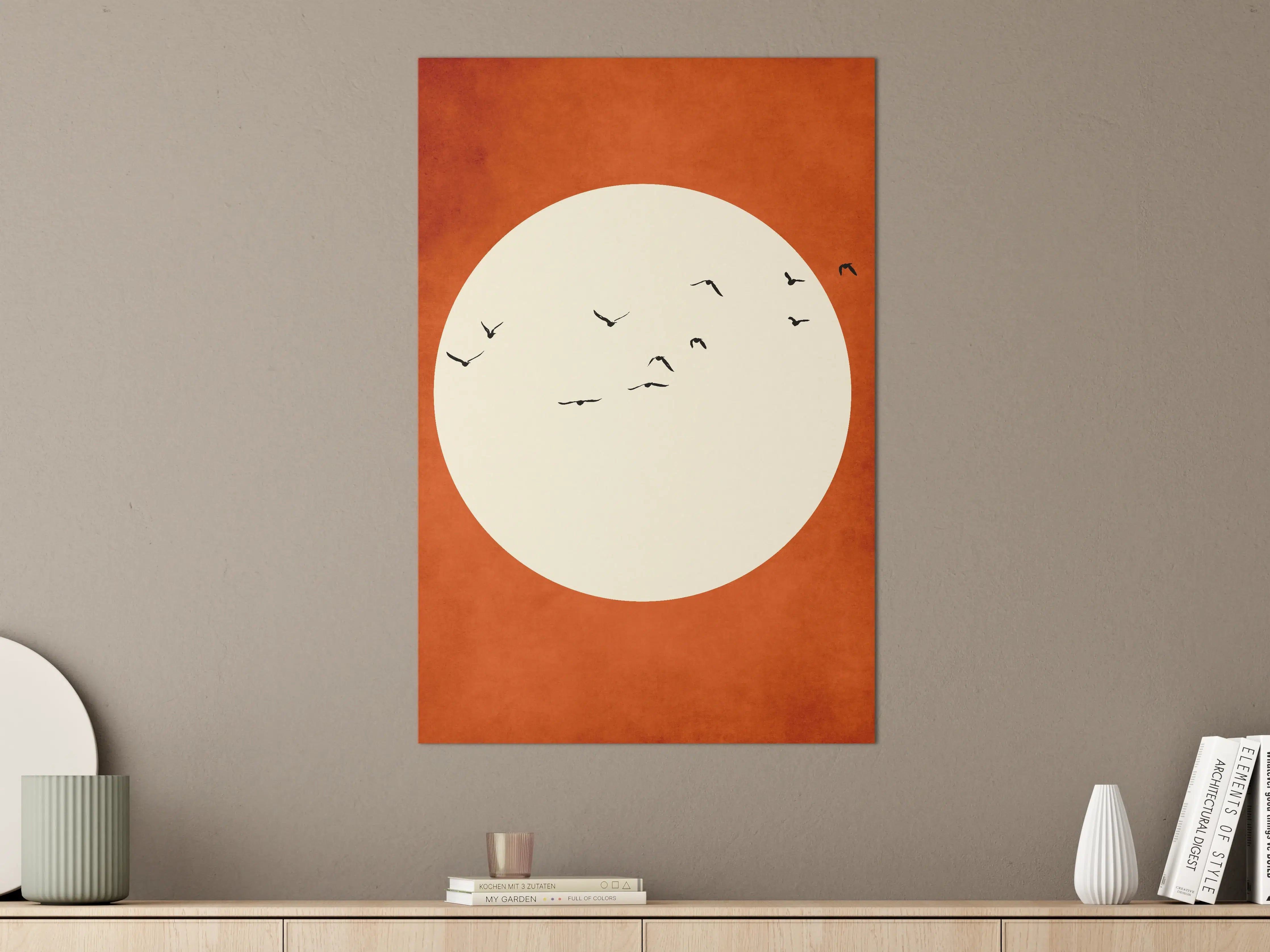 Große Wandbilder - Warmer Mond - Grafik