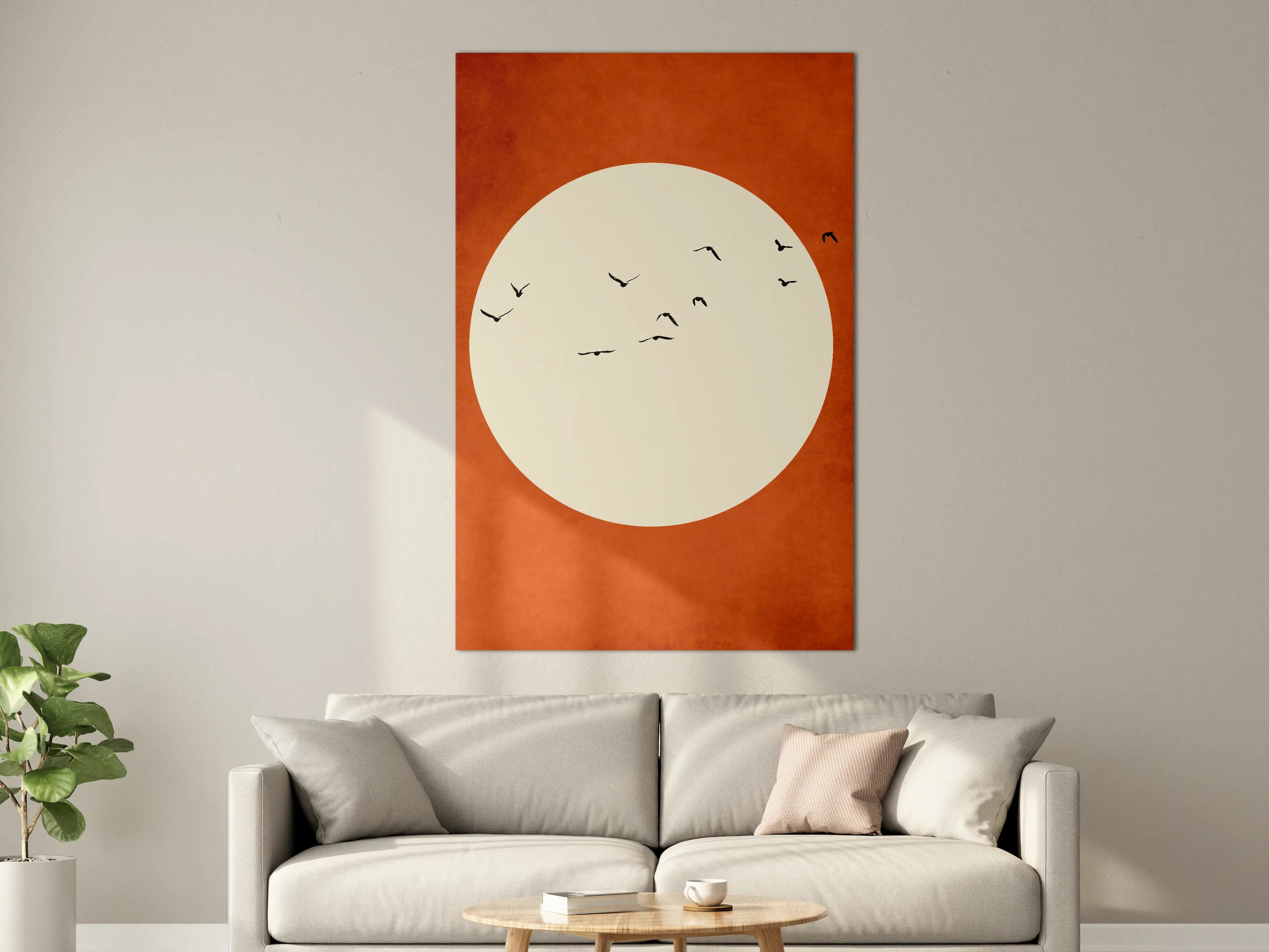 Große Wandbilder - Warmer Mond - Grafik