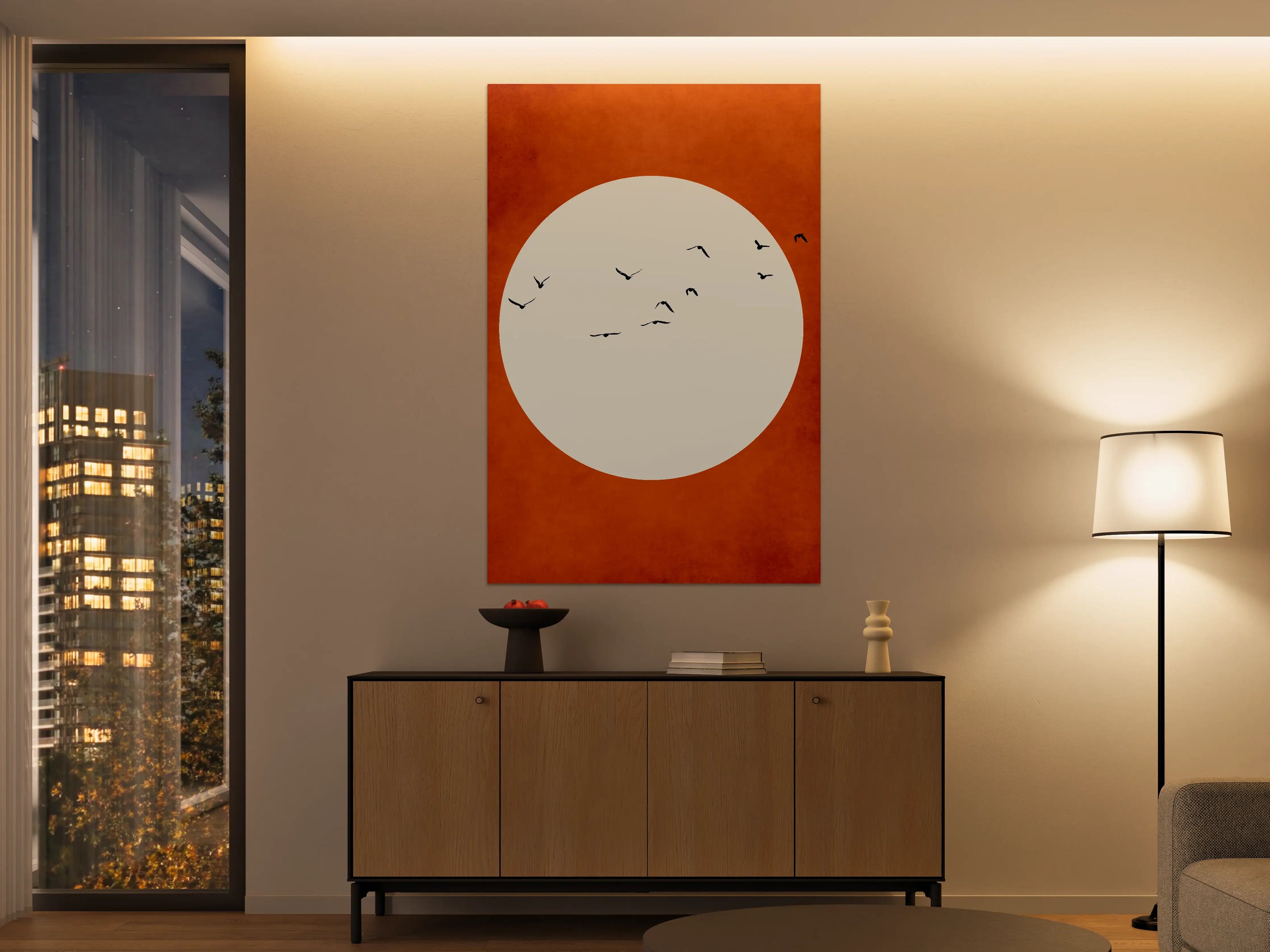 Große Wandbilder - Warmer Mond - Grafik