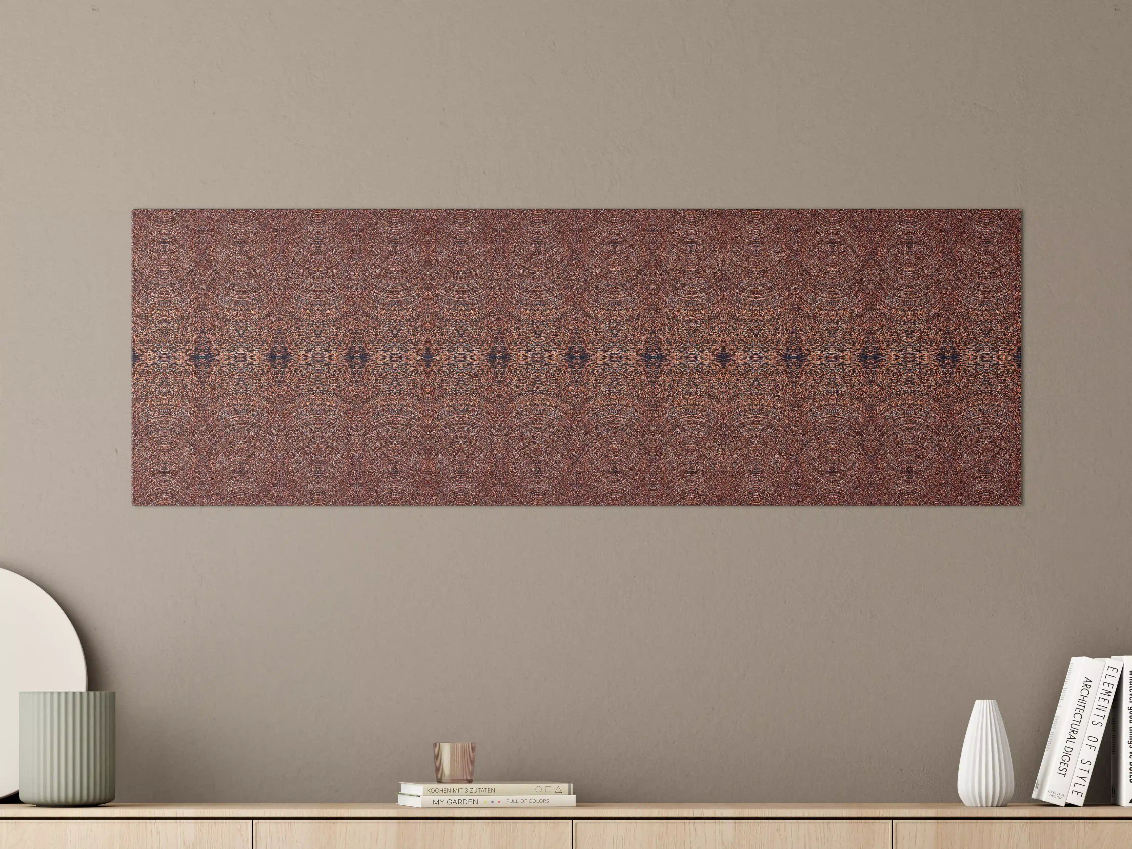 Große Wandbilder - Warmer Rotbraun-Muster mit Details
