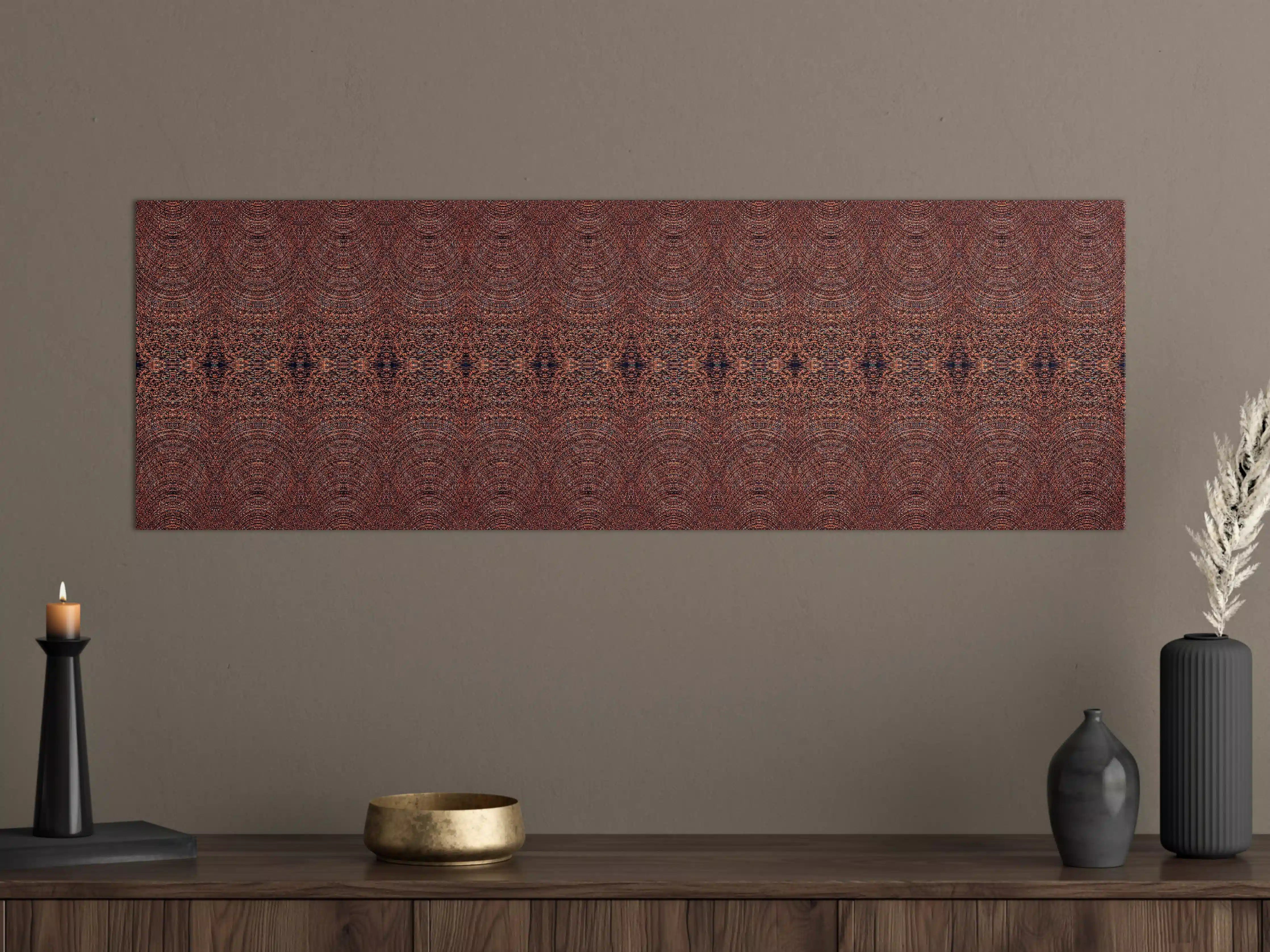 Große Wandbilder - Warmer Rotbraun-Muster mit Details