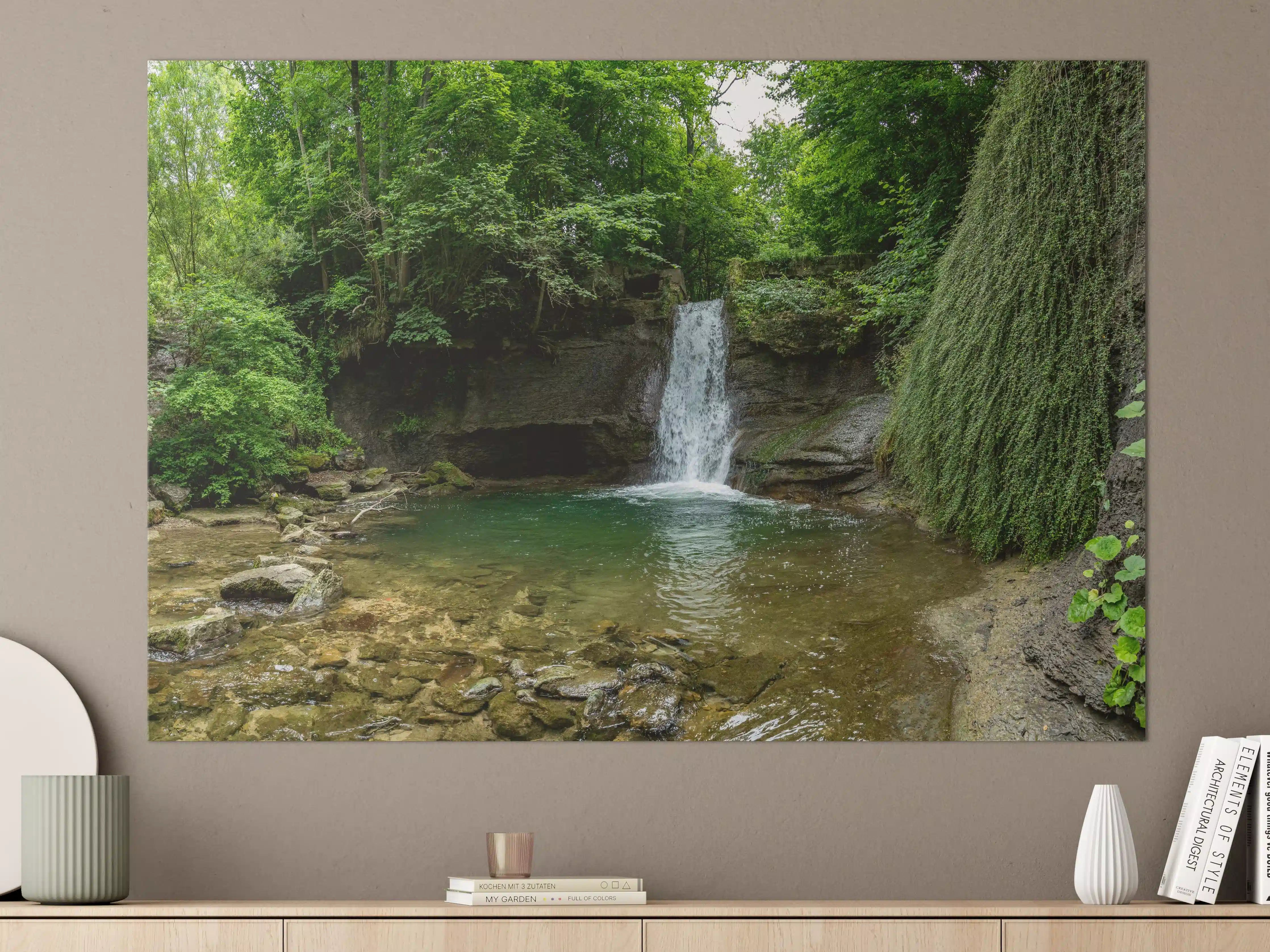 Große Wandbilder - Wasserfall im Wald - Utopie