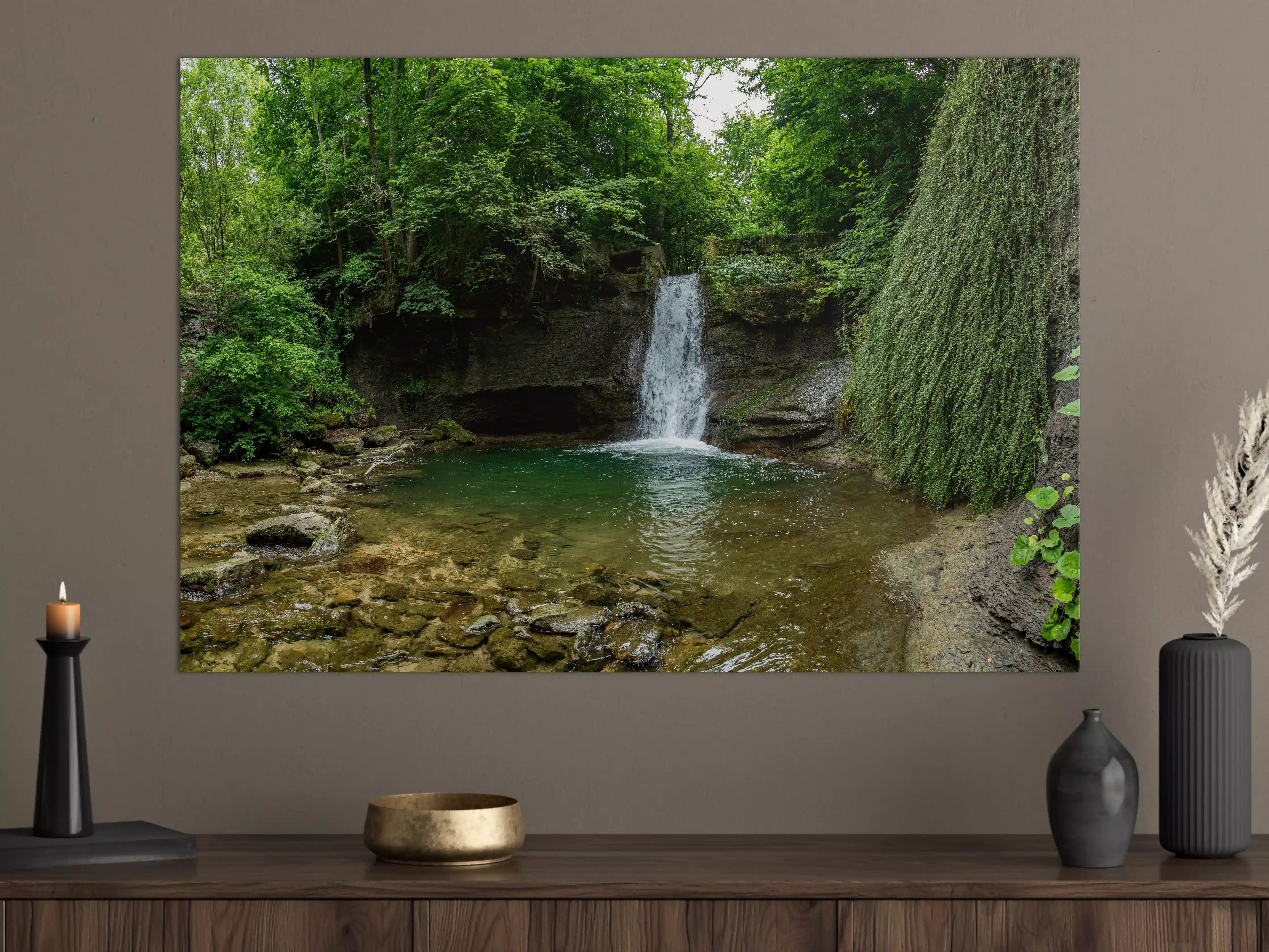 Große Wandbilder - Wasserfall im Wald - Utopie