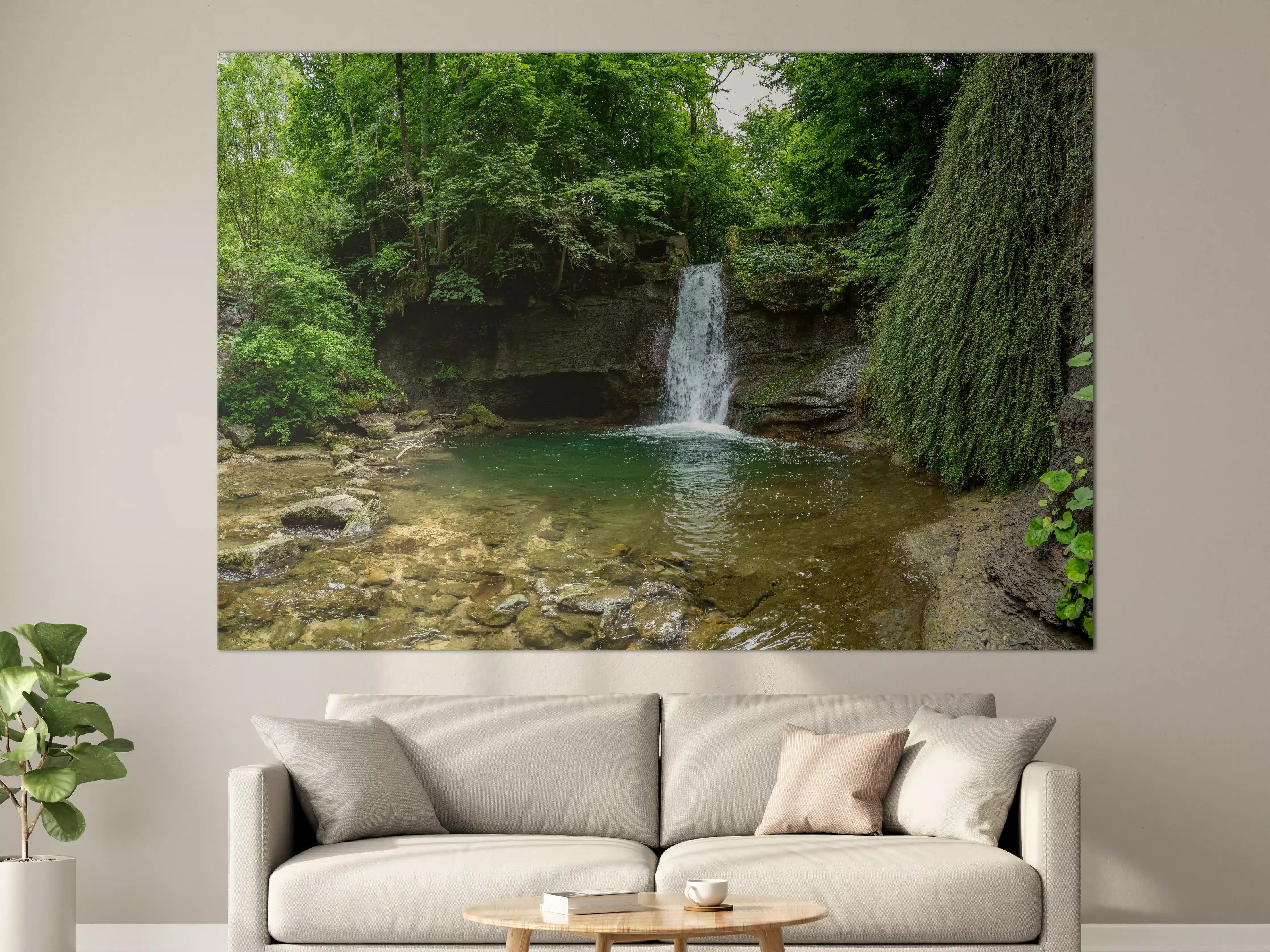 Große Wandbilder - Wasserfall im Wald - Utopie