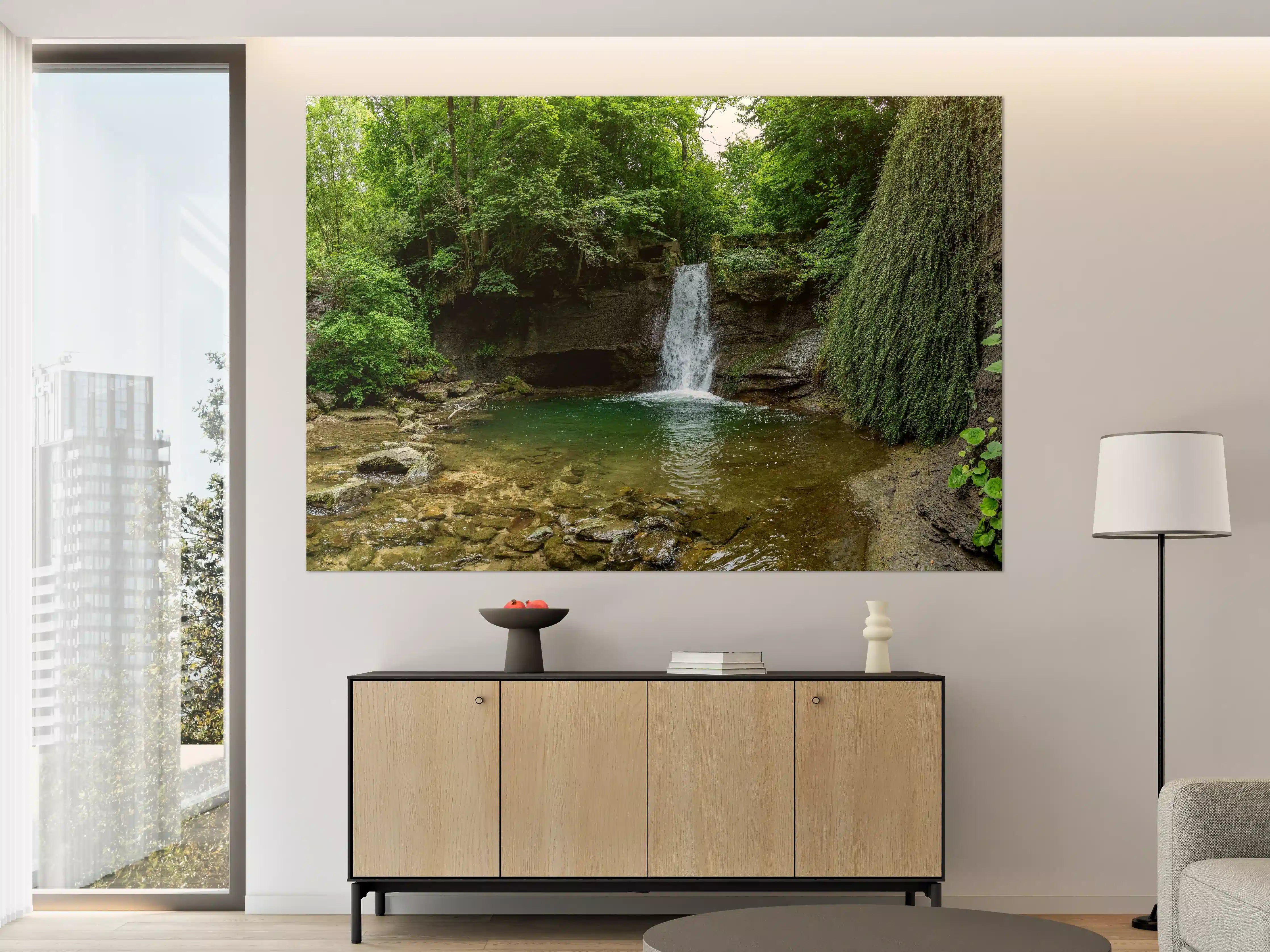 Große Wandbilder - Wasserfall im Wald - Utopie