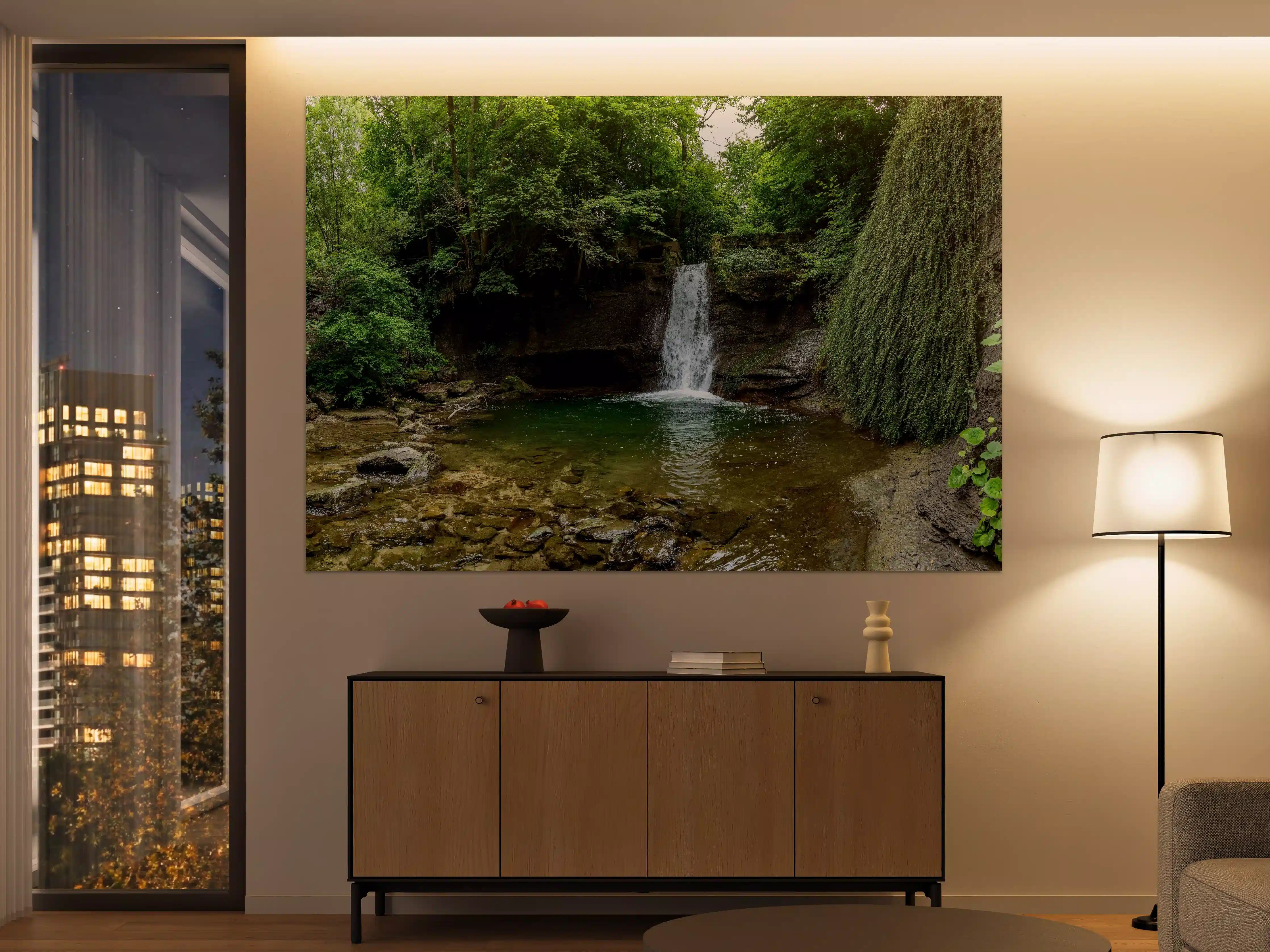 Große Wandbilder - Wasserfall im Wald - Utopie