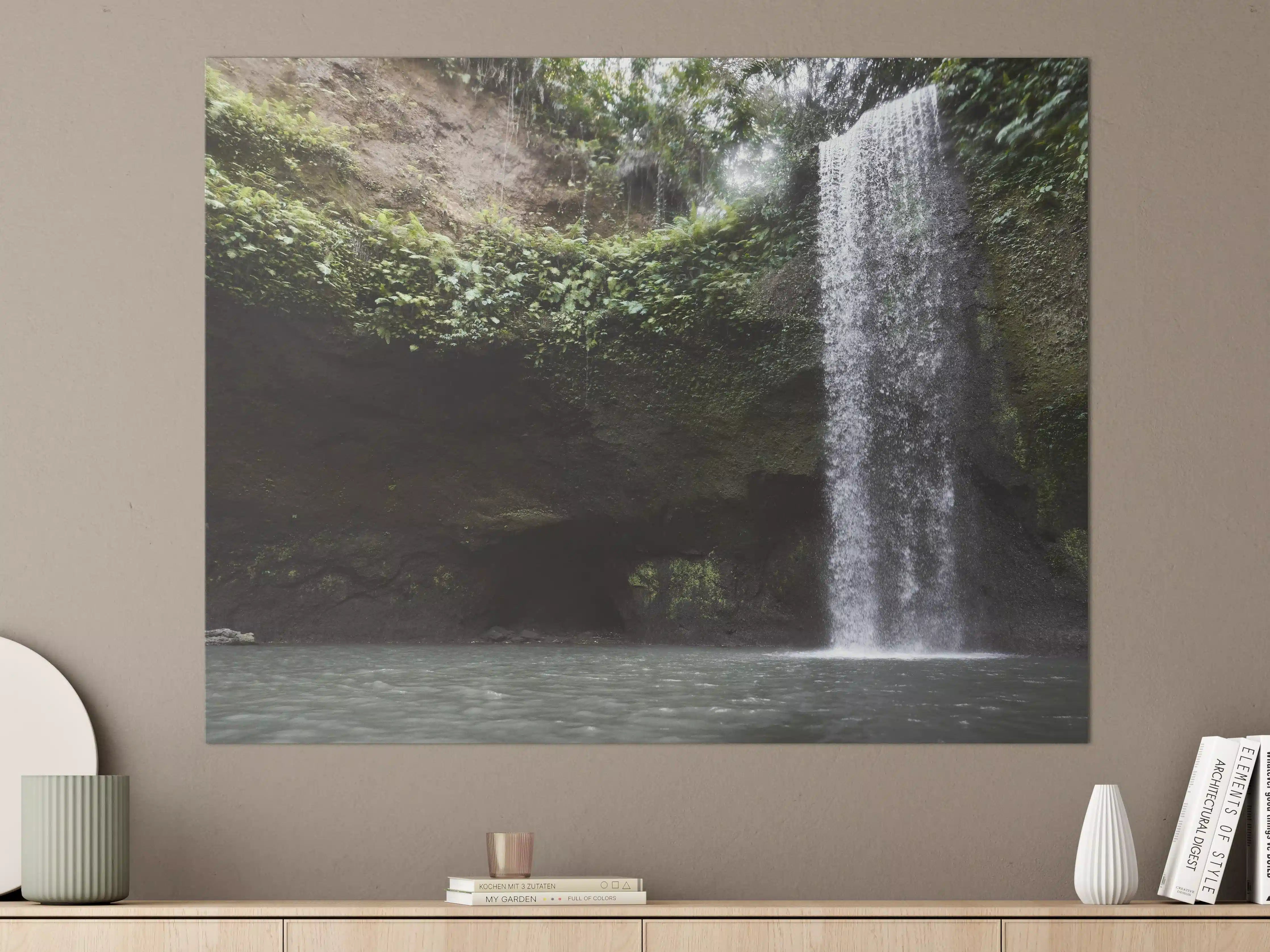 Große Wandbilder - Wasserfall in Bali im Herbst