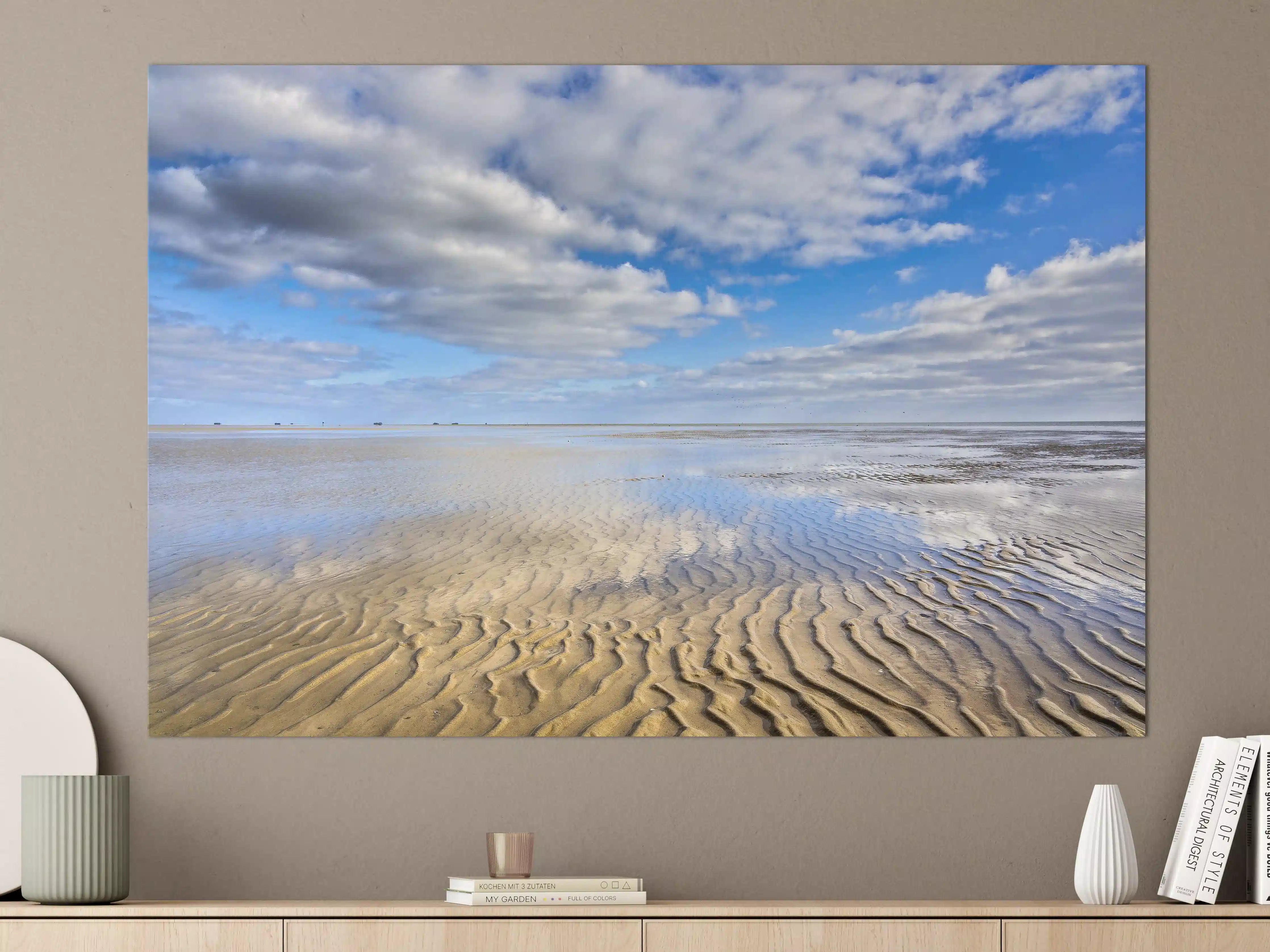 Große Wandbilder - Wattenmeer der Nordsee bei Ebbe