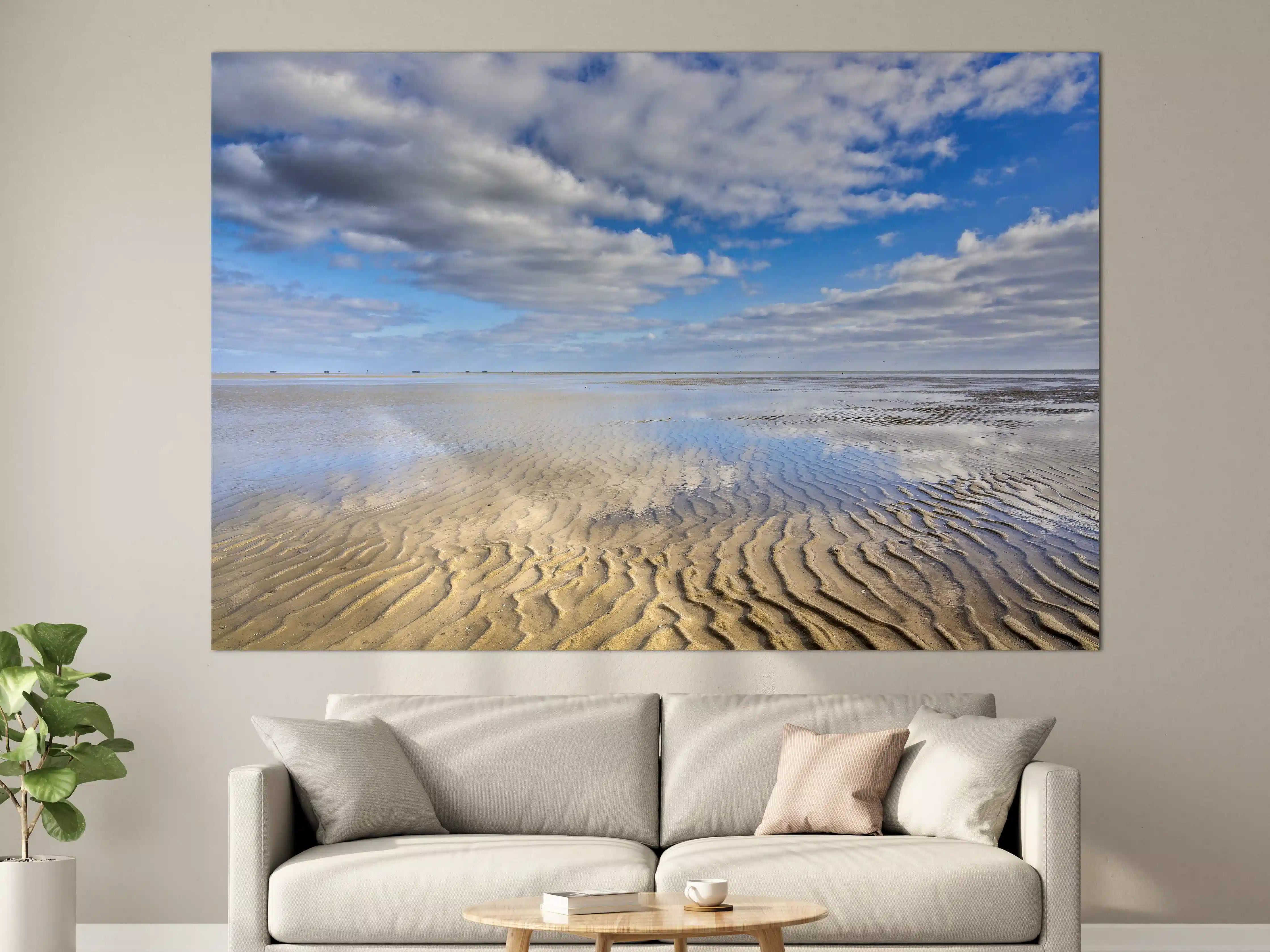 Große Wandbilder - Wattenmeer der Nordsee bei Ebbe