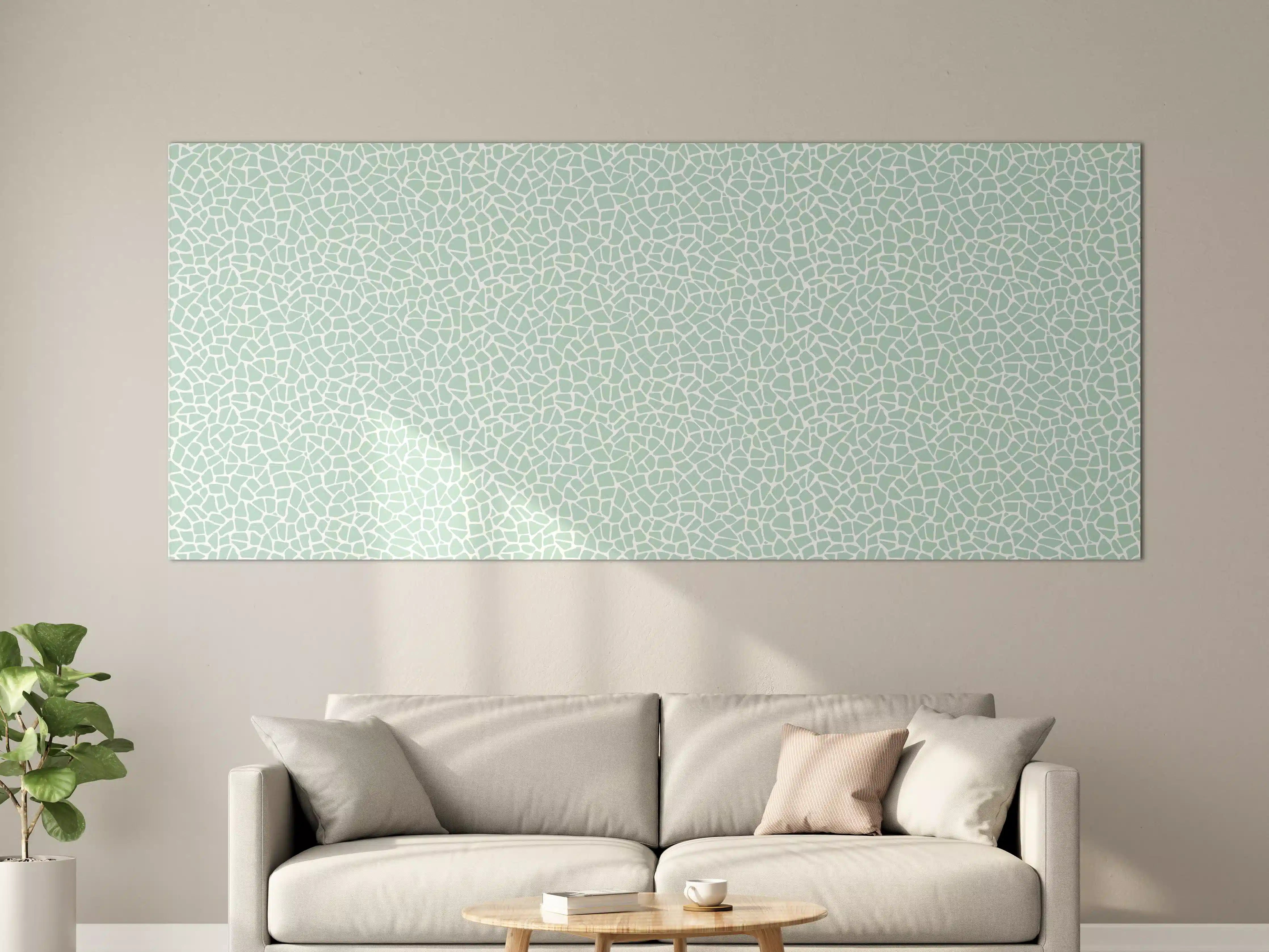 Große Wandbilder - Weiche Mint- und Grau-Muster