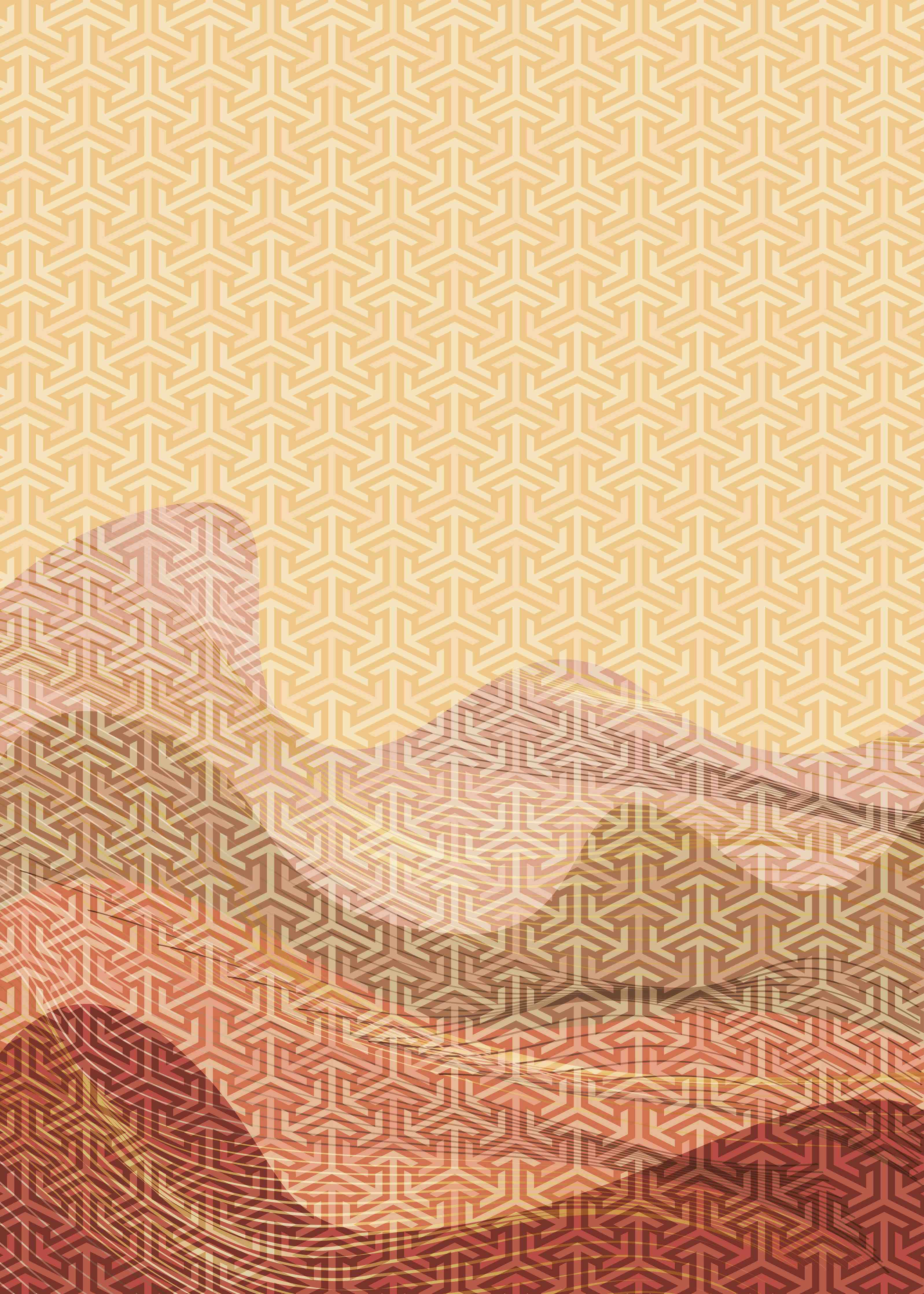 Große Wandbilder-Weiche pastellfarbene geometrische Muster
