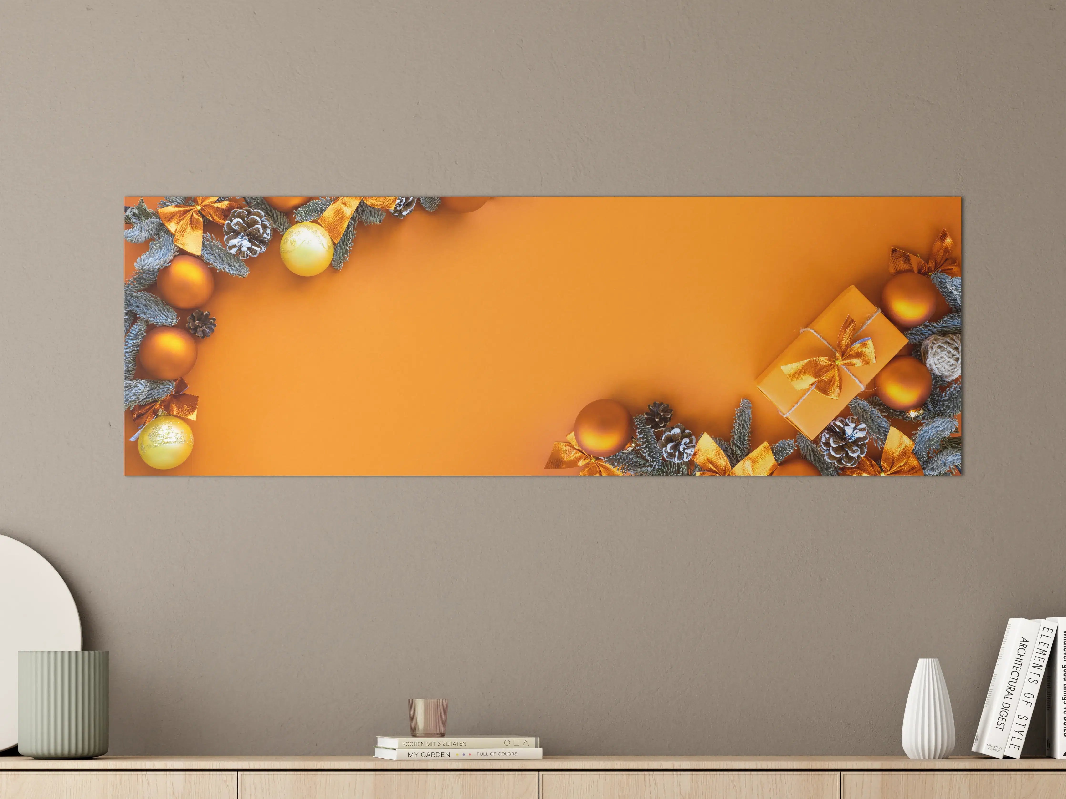 Große Wandbilder - Weihnachtliches Gold-Deko Geschenk