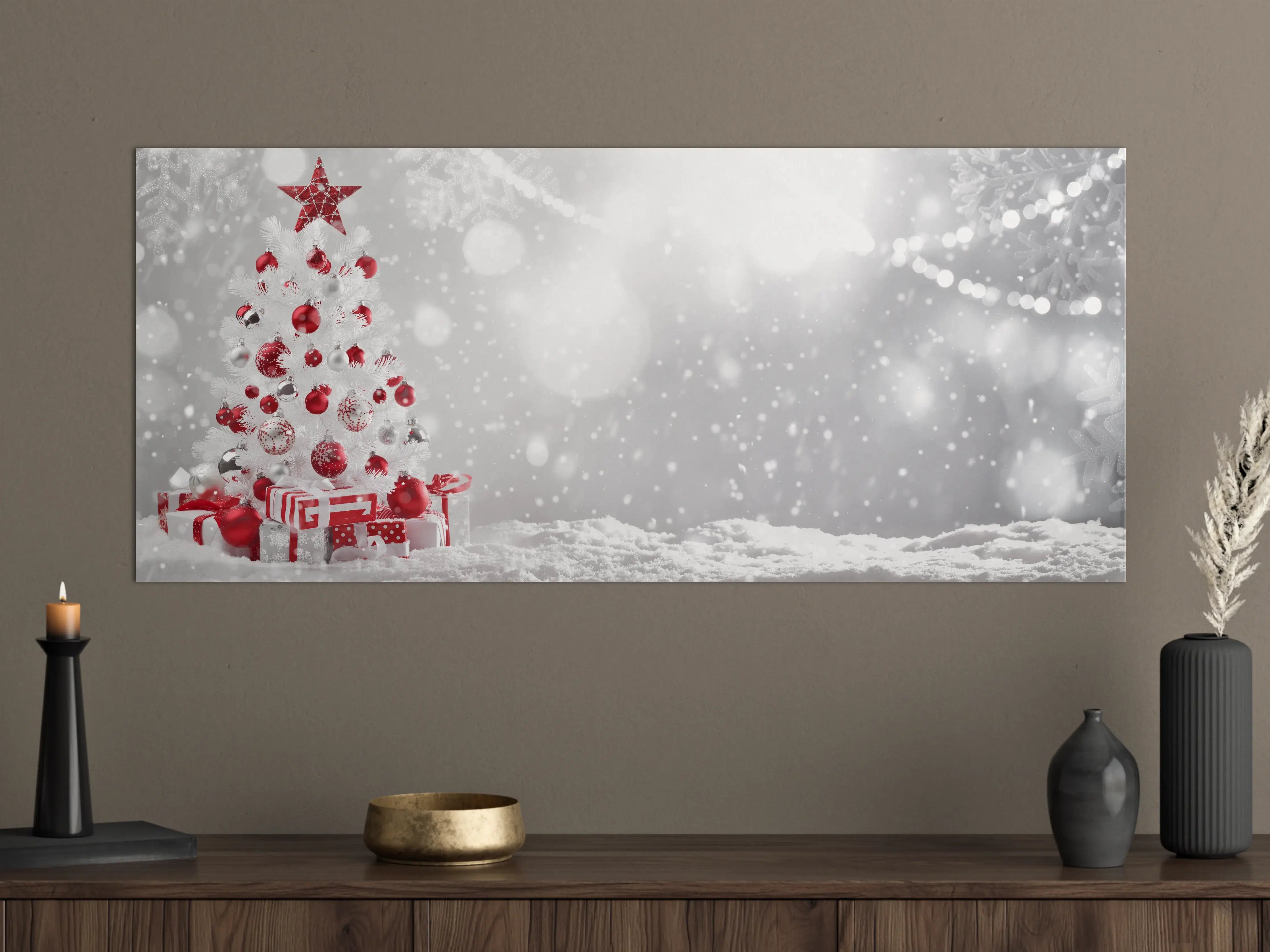 Große Wandbilder - Weihnachtsbaum mit Geschenken