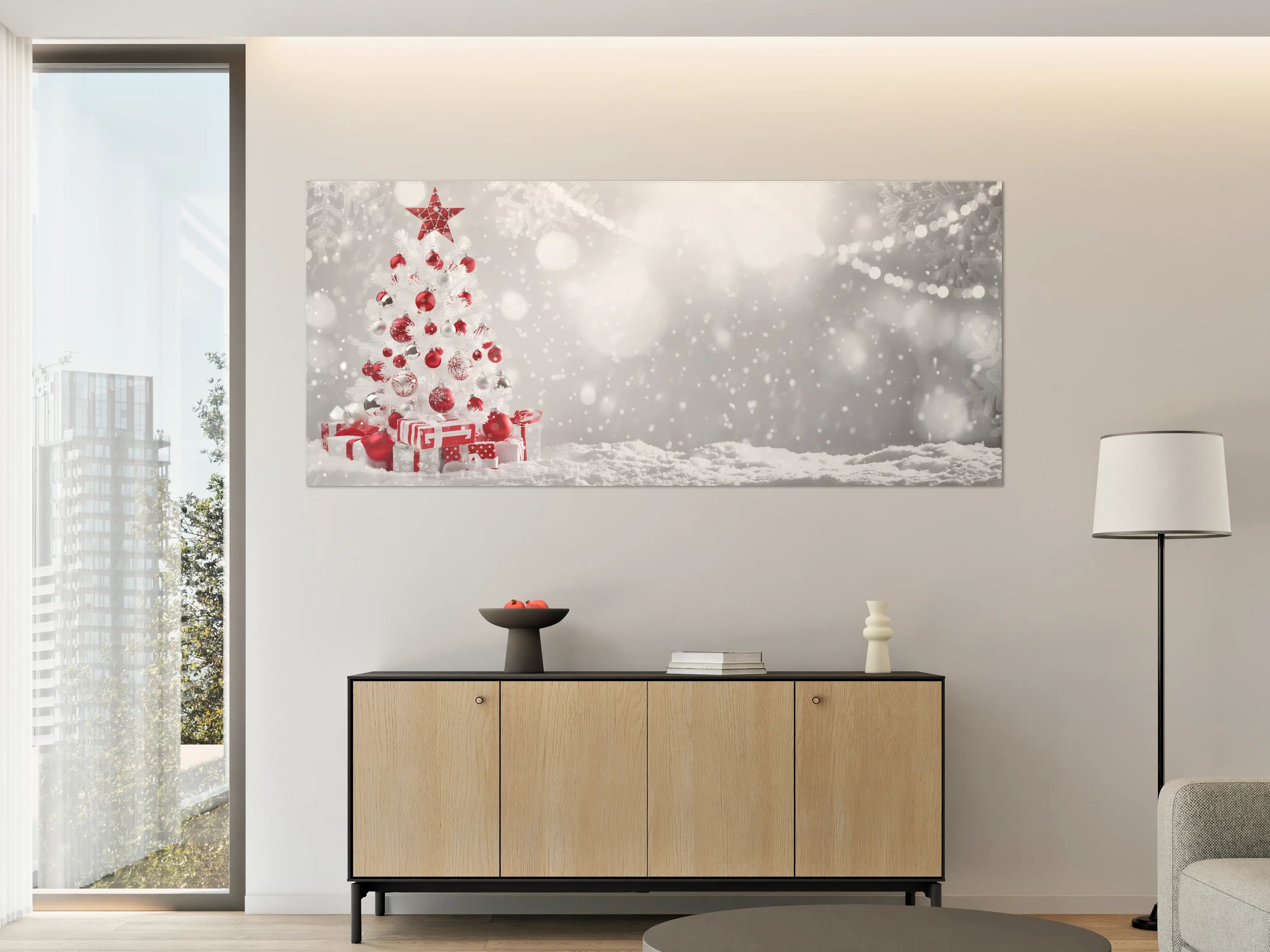 Große Wandbilder - Weihnachtsbaum mit Geschenken